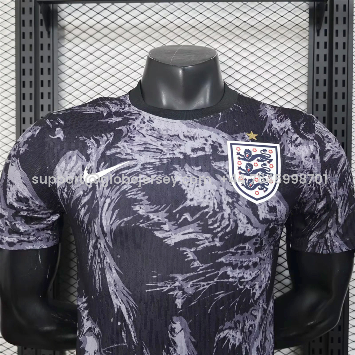 GlobeJersey-England 2026 Lion Black Special Jersey - Player Version