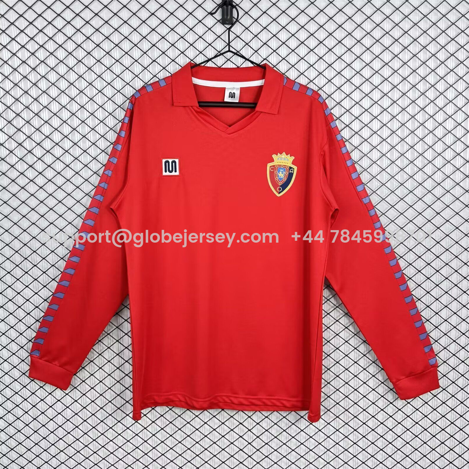 GlobeJersey-Retro Osasuna 1983-84 Home Long Sleeves Jersey