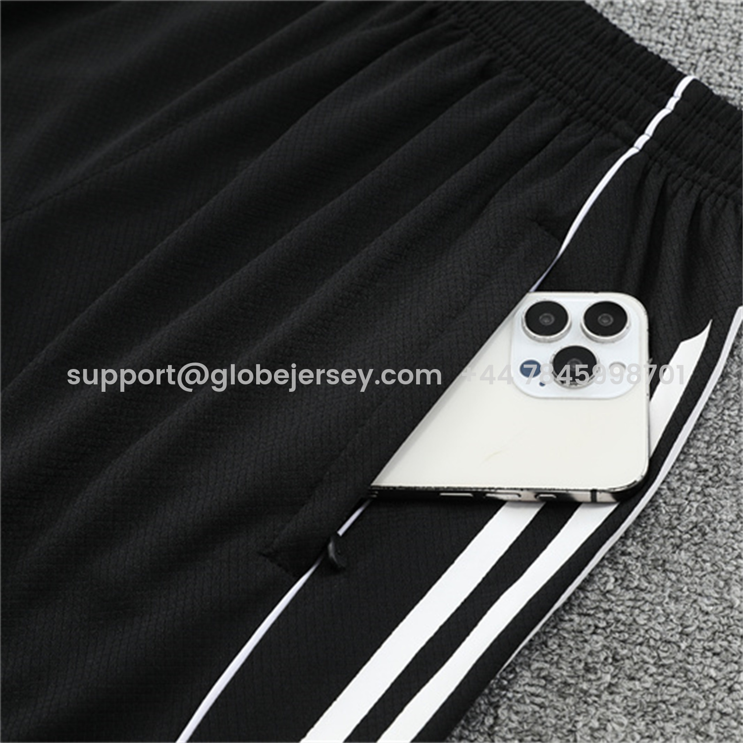 GlobeJersey-Argentina 25-26 Pre-Match Short-Sleeve Training Set - Black Top & Shorts