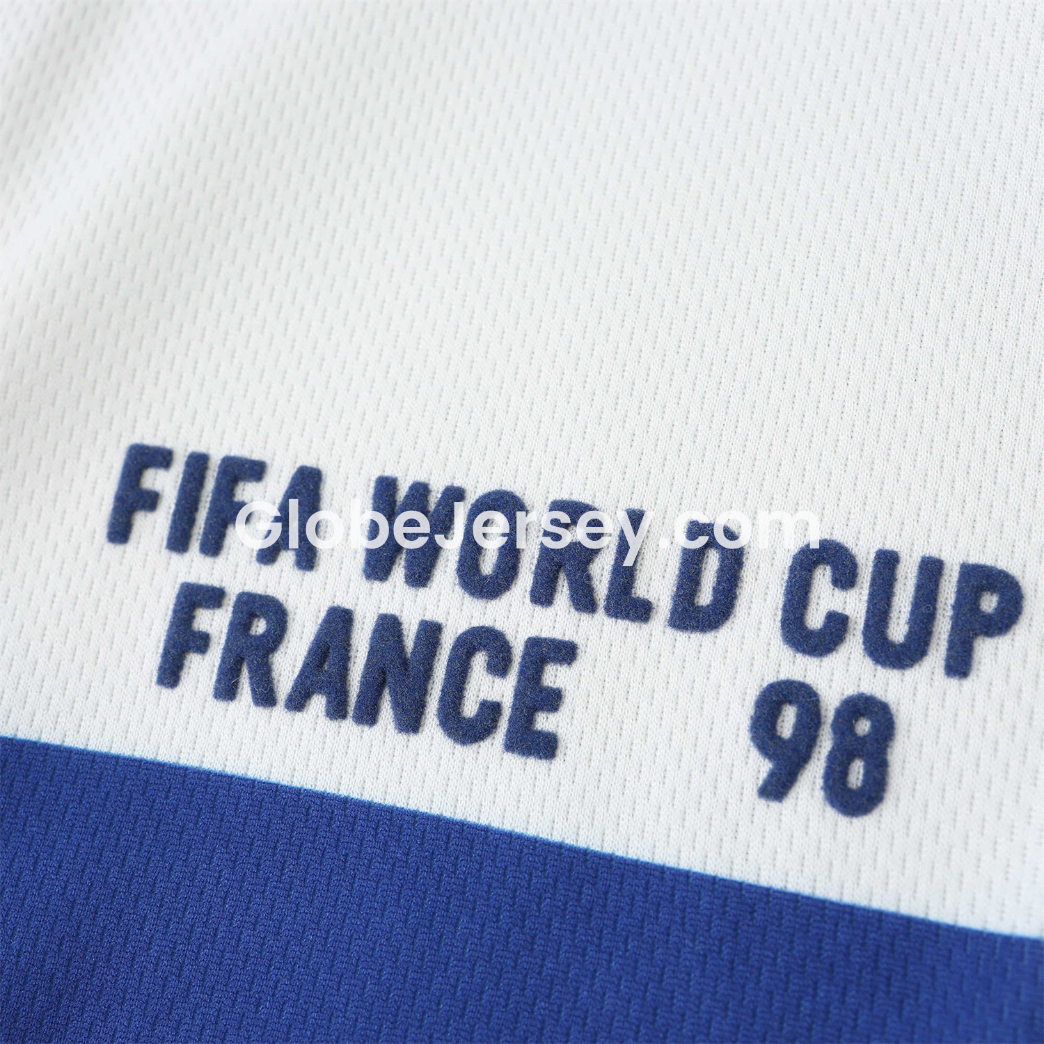 GlobeJersey-Retro France 1998 Away Long Sleeves Jersey (with 1998 World Cup mark on right chest)