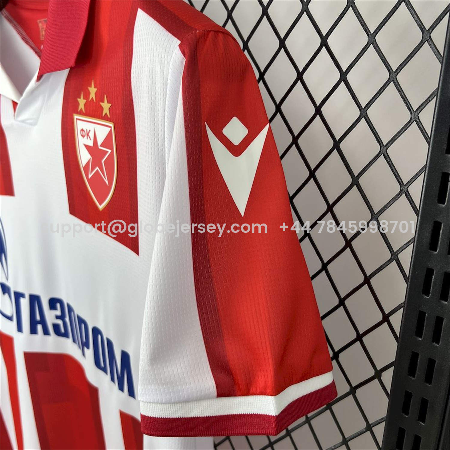 GlobeJersey-Red Star Belgrade 25-26 Home Jersey - Fans Version