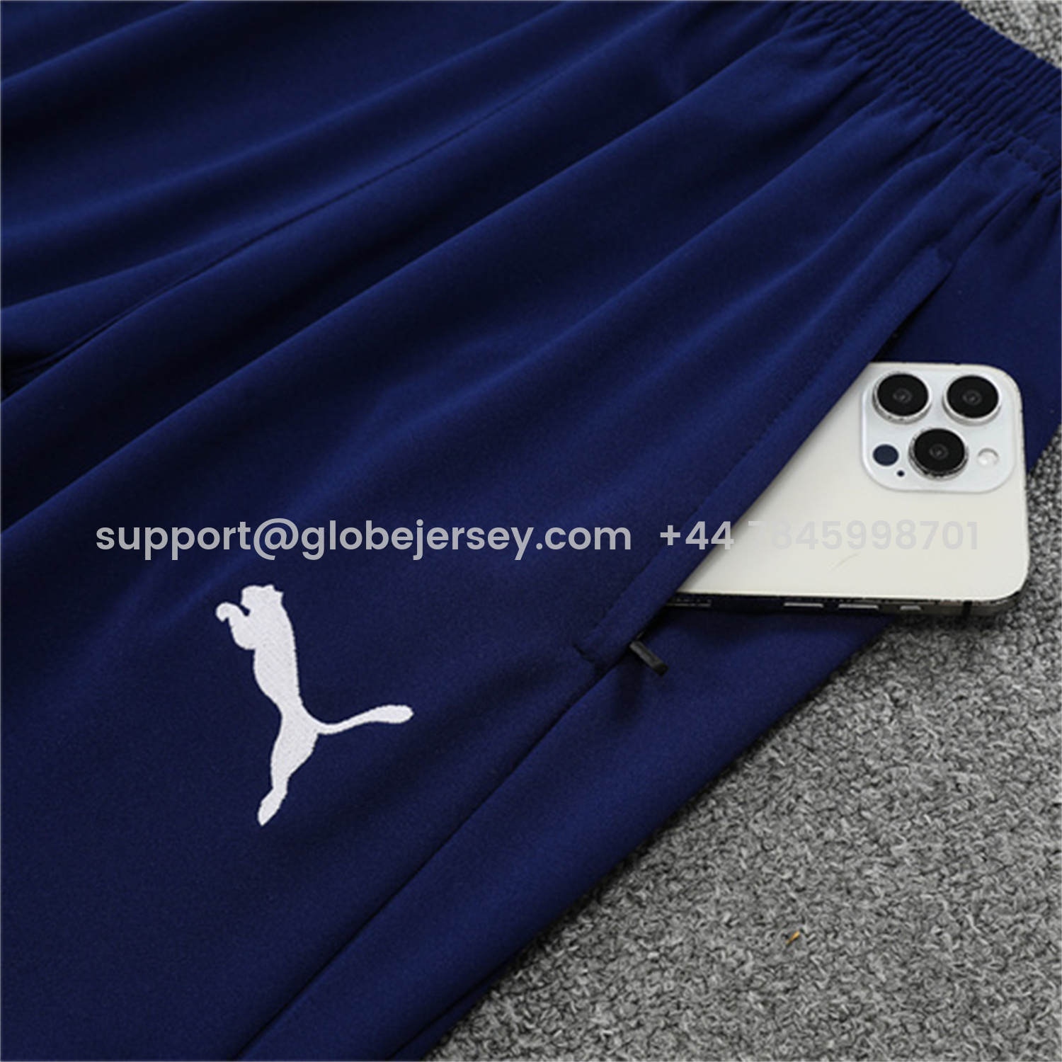 GlobeJersey-Manchester City 25-26 Kids Long Sleeve Training Set -Light Blue Top & Deep Blue Pants