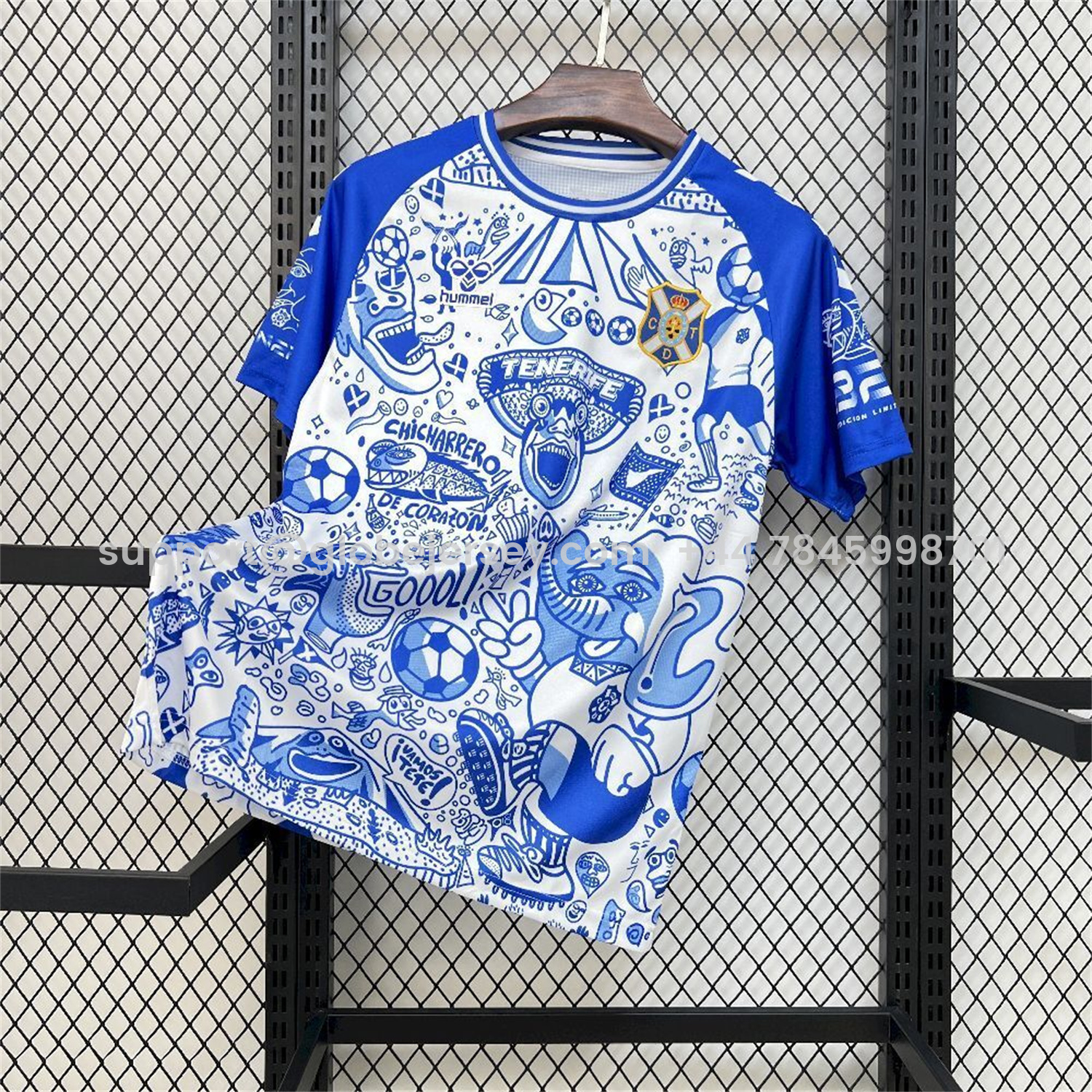 GlobeJersey-Tenerife 25-26 Blue Graffiti Special Edition Jersey - Fans Version