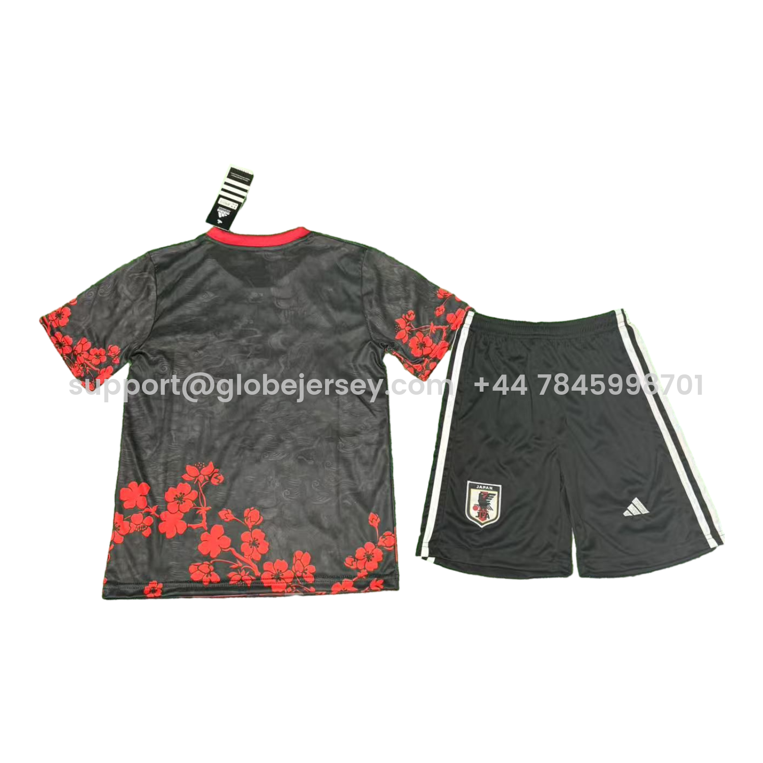 GlobeJersey-Japan 25-26 Uchiha Madara Red And Black Special Kids Kit