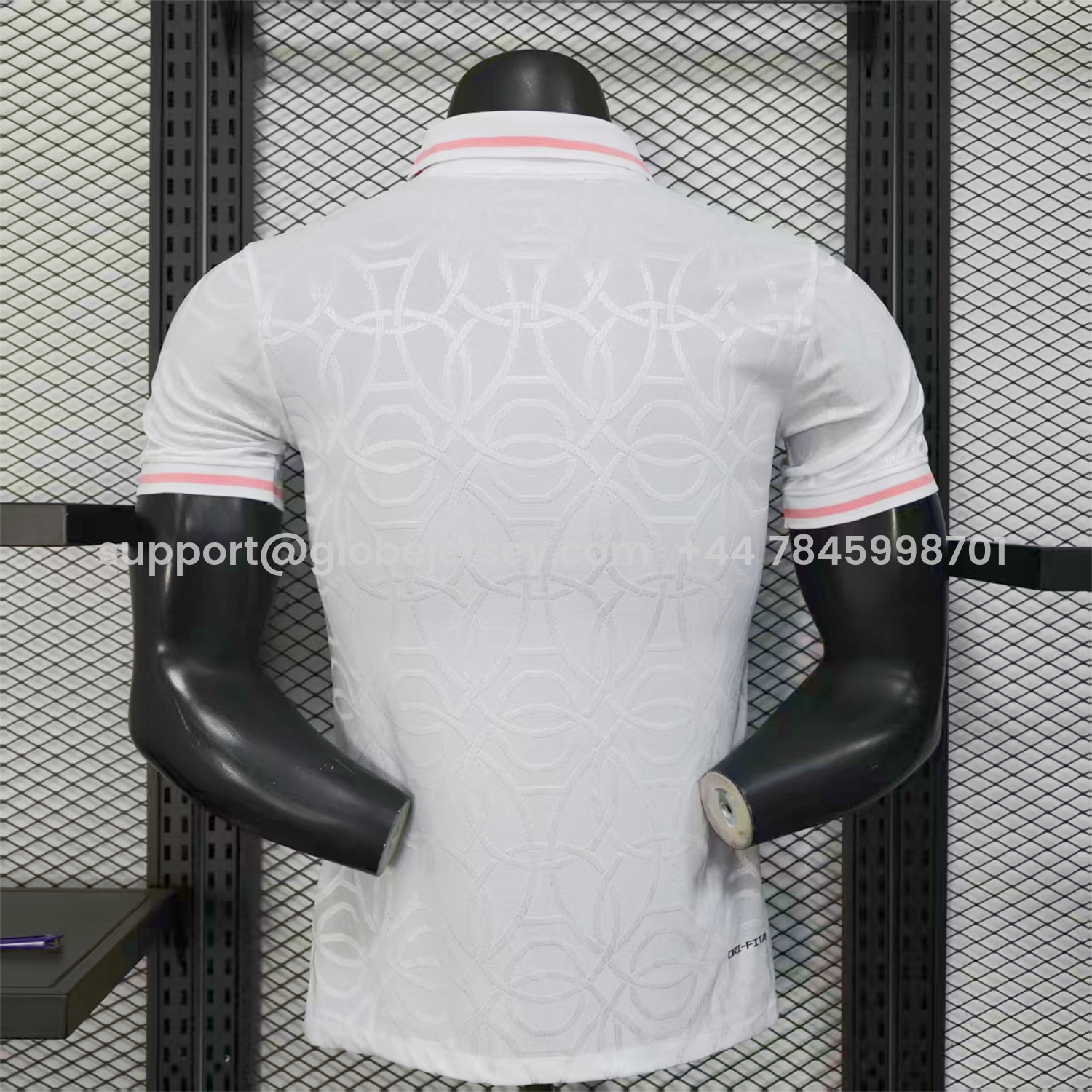 GlobeJersey-Paris Saint-Germain PSG 25-26 White And Pink Pre-Match Training Jersey - Player Version