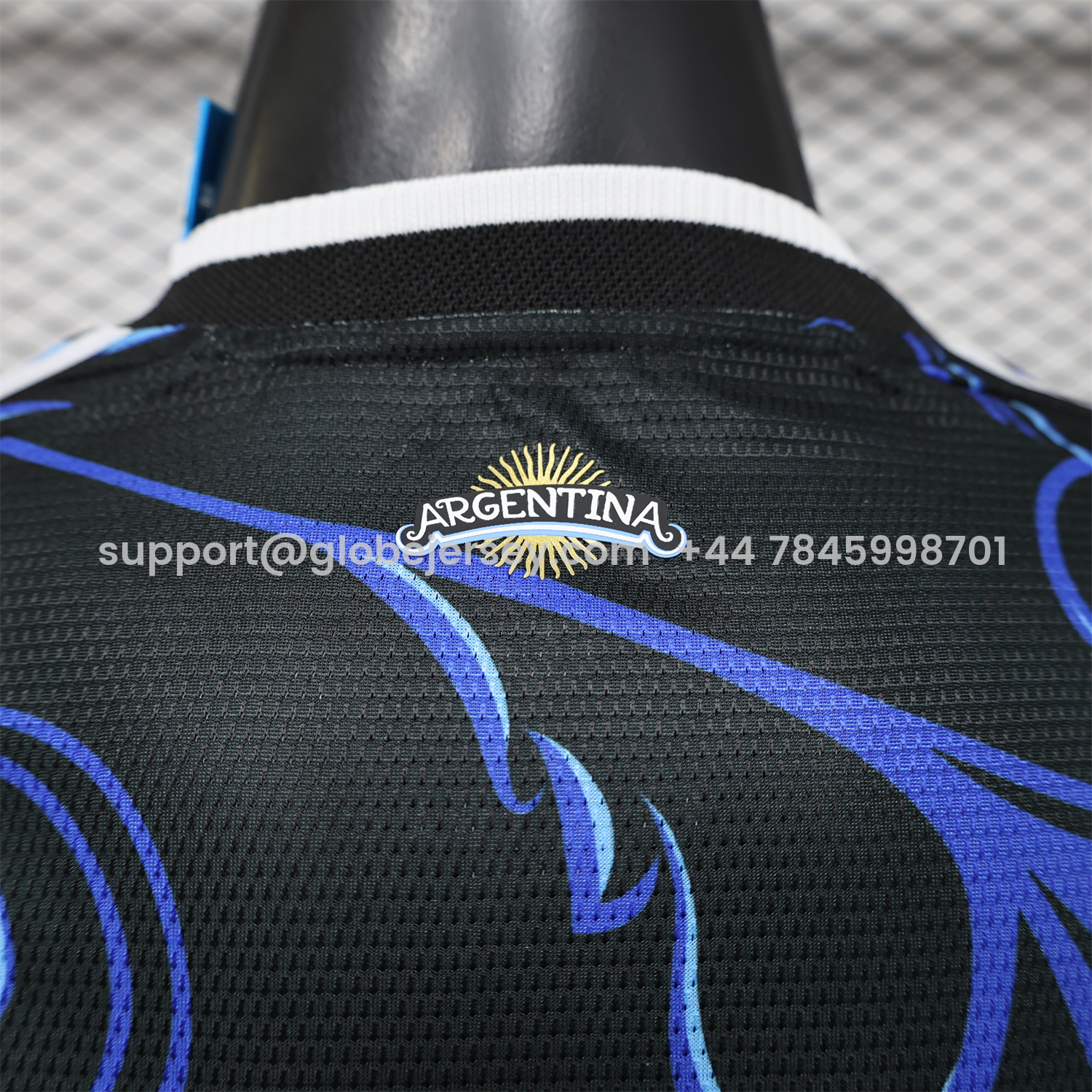 GlobeJersey-Argentina 2026 Away Deep Blue Long Sleeves Jersey - Player Version