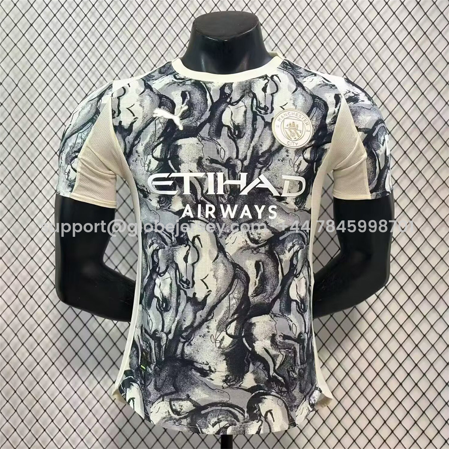 GlobeJersey-Manchester City 25-26 Year of the Horse Ink Painting Special Jersey - Player Version