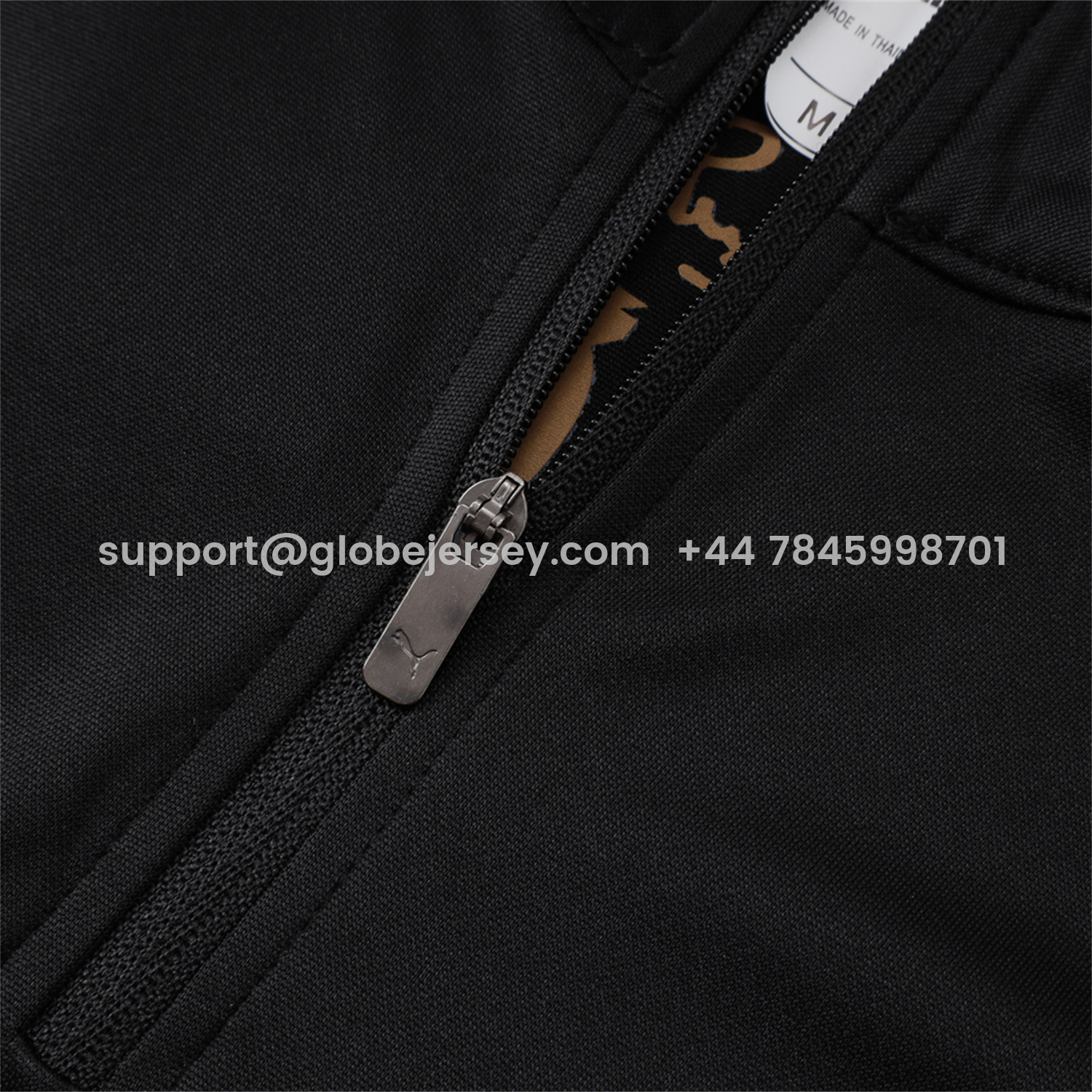 GlobeJersey-Portugal 2026 Long Sleeve Training Set - Gold Lines Black Top & Pants