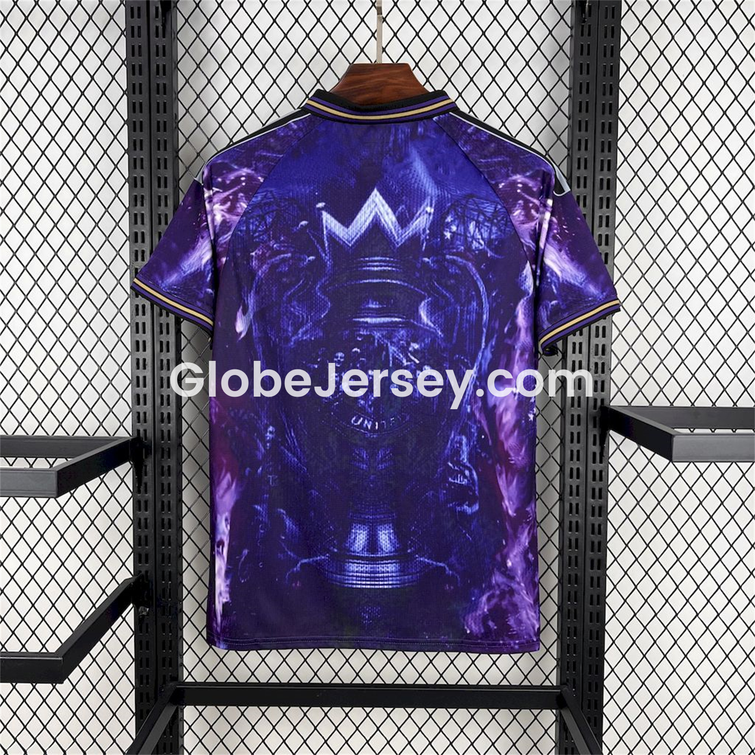 GlobeJersey-Manchester United 25-26 Blue and Purple Premier League Championship Trophy Special Edition Jersey - Fans Version