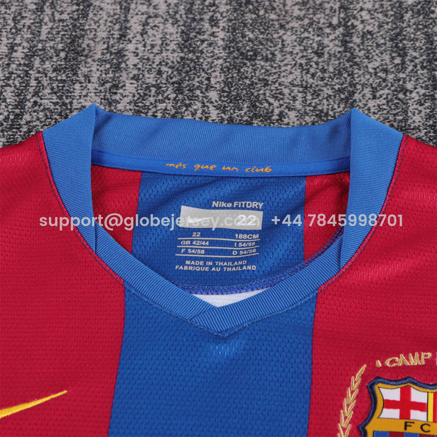 GlobeJersey-Retro Barcelona 2007-08 Home Kids Kit