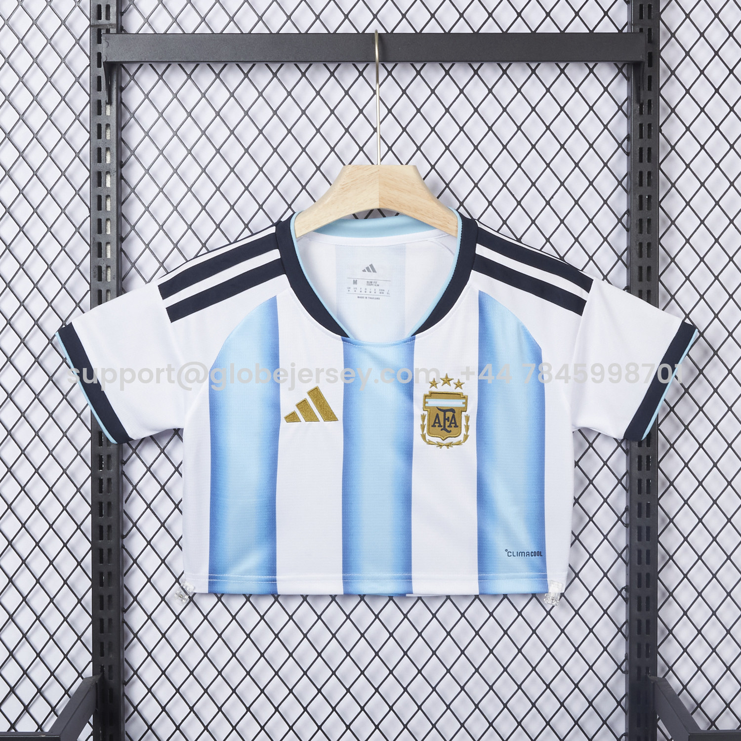 GlobeJersey-Women's Argentina 2026 Home Cropped Jersey