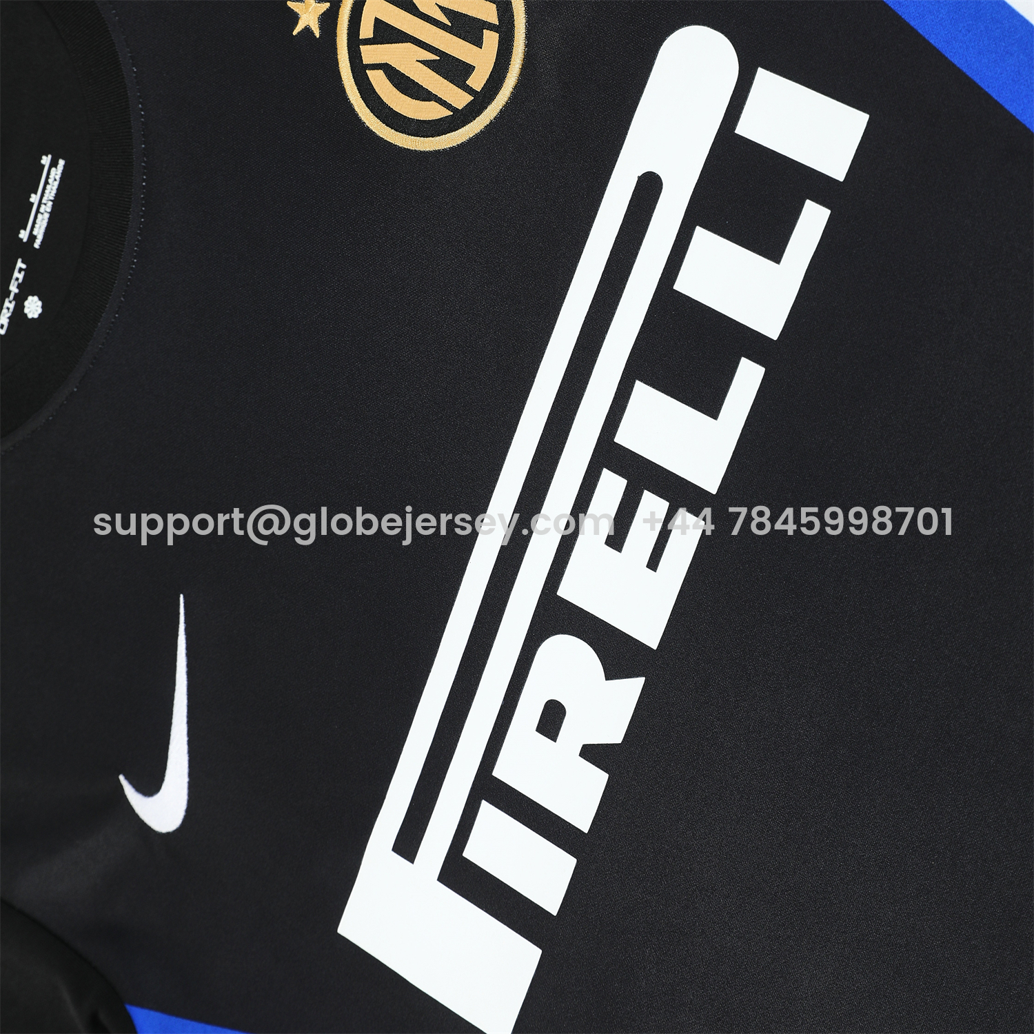 GlobeJersey-Inter Milan 25-26 Short-Sleeve Training Set - Black Top & Black Shorts