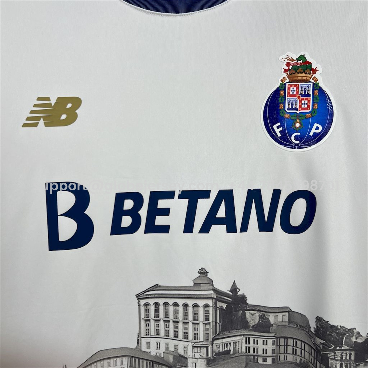 GlobeJersey-Porto 25-26 Black City Silhouette White Special Jersey - Fans Version