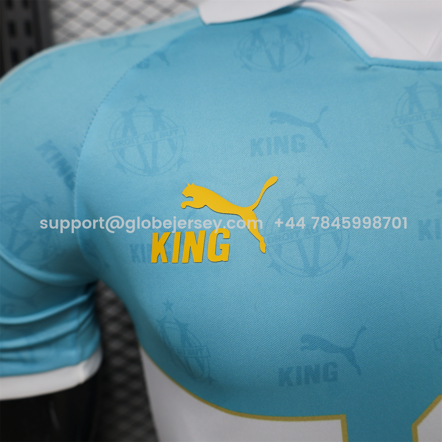 GlobeJersey-Marseille 25-26 Retro Style Blue Jersey -Player Version