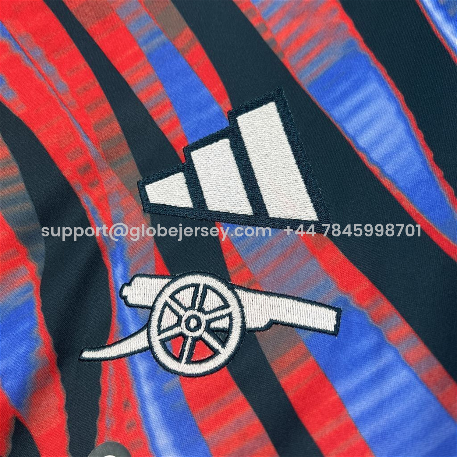 GlobeJersey-Arsenal 26-27 Red And Blue Twill Pre-Match Training Jersey - Fans Version