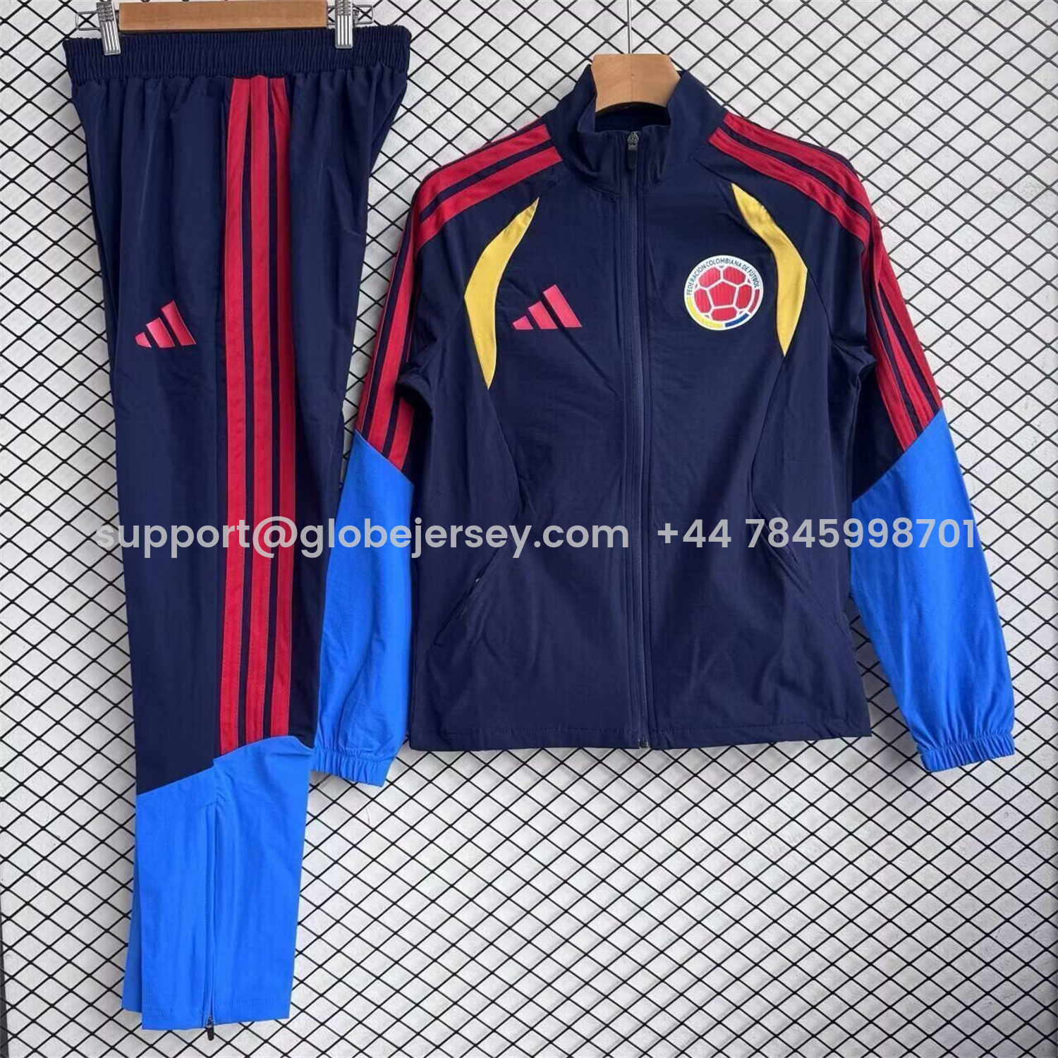 GlobeJersey-Colombia 2026 Windbreaker Training Set - Four Colors Top and Pants