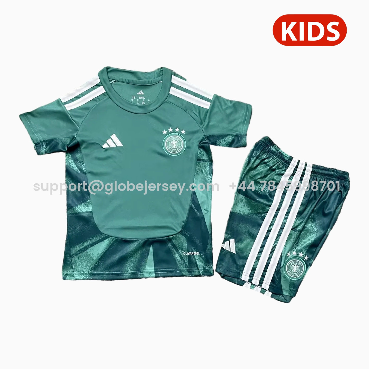 GlobeJersey-Germany 2026 Goalkeeper Green Kids Kit
