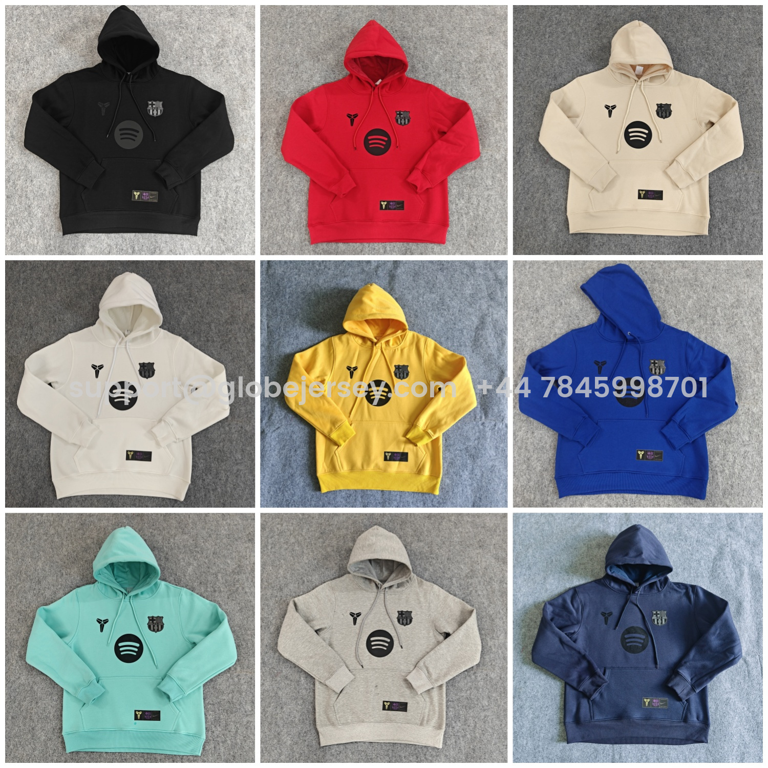 GlobeJersey-Barcelona 25-26 KB Logo Unisex Pullover Hoodie