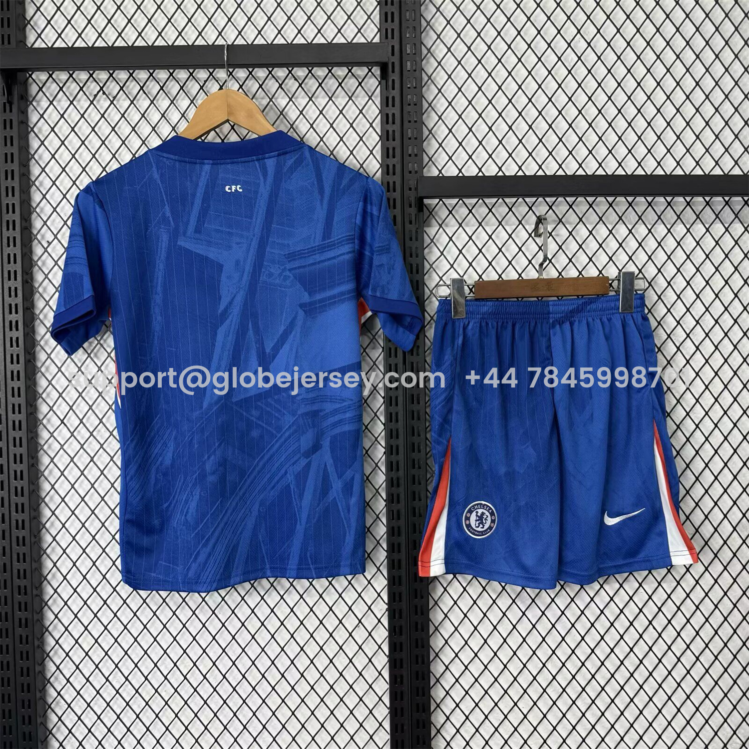 GlobeJersey-C.H.E.L.S.E.A 25-26 Home Unsponsored Blue Kids Kit
