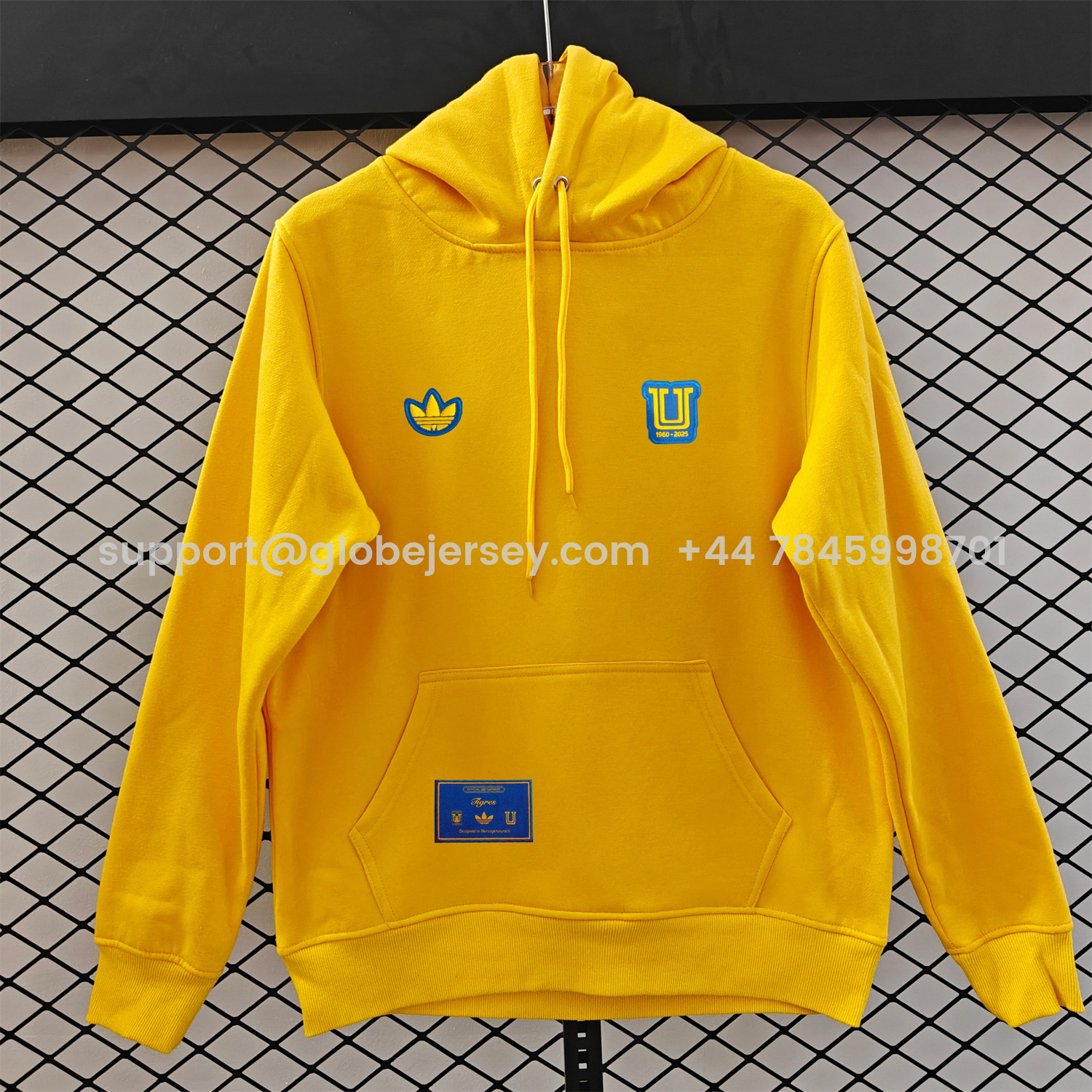 GlobeJersey-Tigres UANL 25-26 Originals Terrace Icon Unisex Pullover Hoodie
