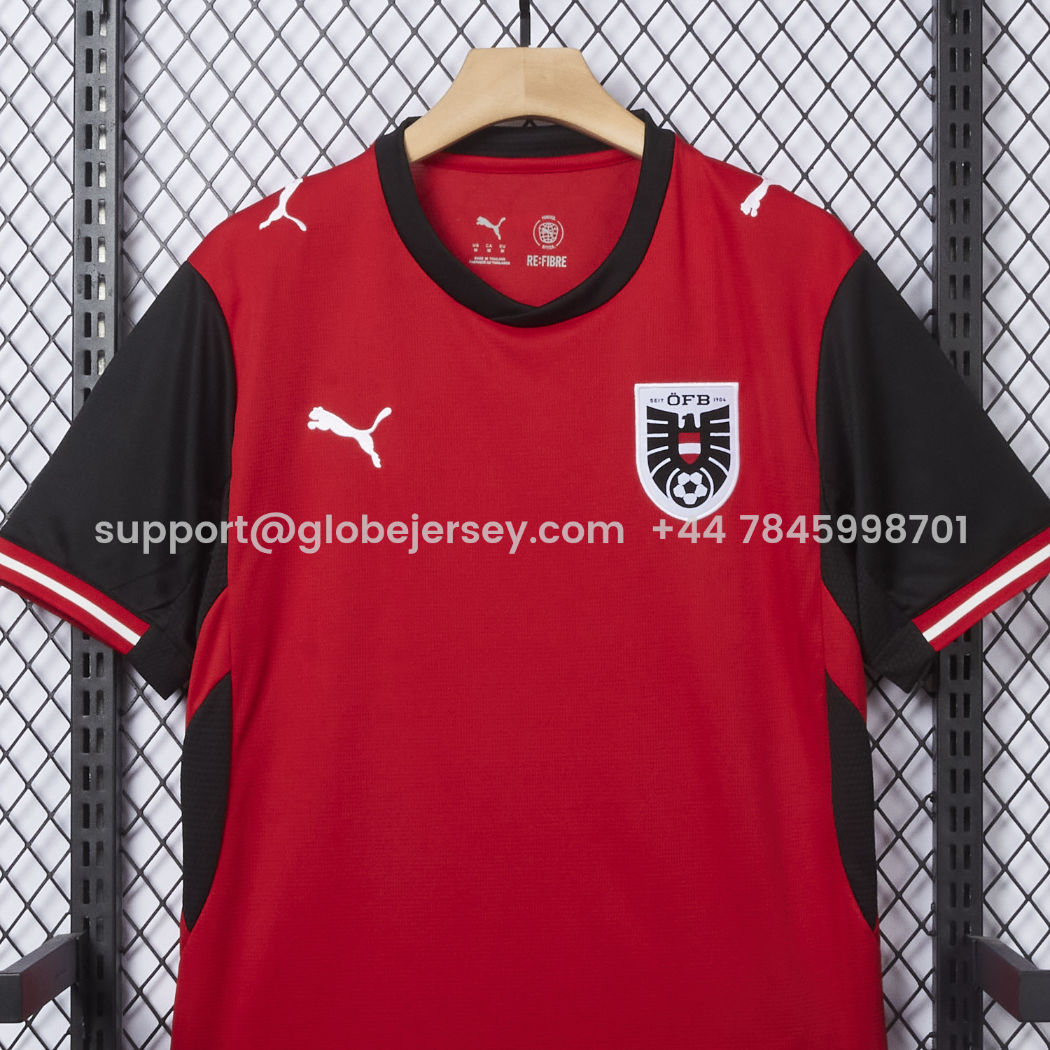 GlobeJersey-Austria 2026 Home Red Jersey - Fans Version