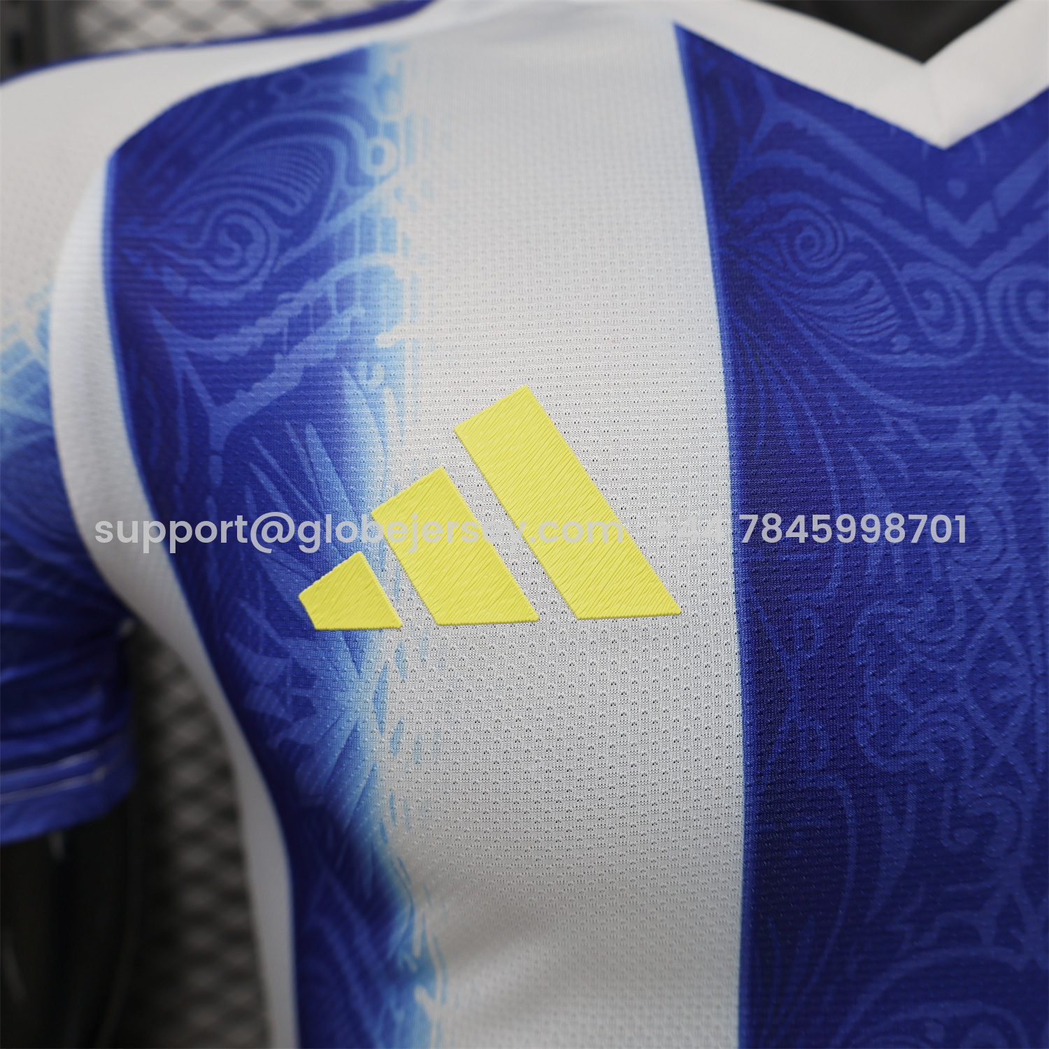 GlobeJersey-Argentina 2026 Deep Blue And White Stripes Special Jersey - Player Version