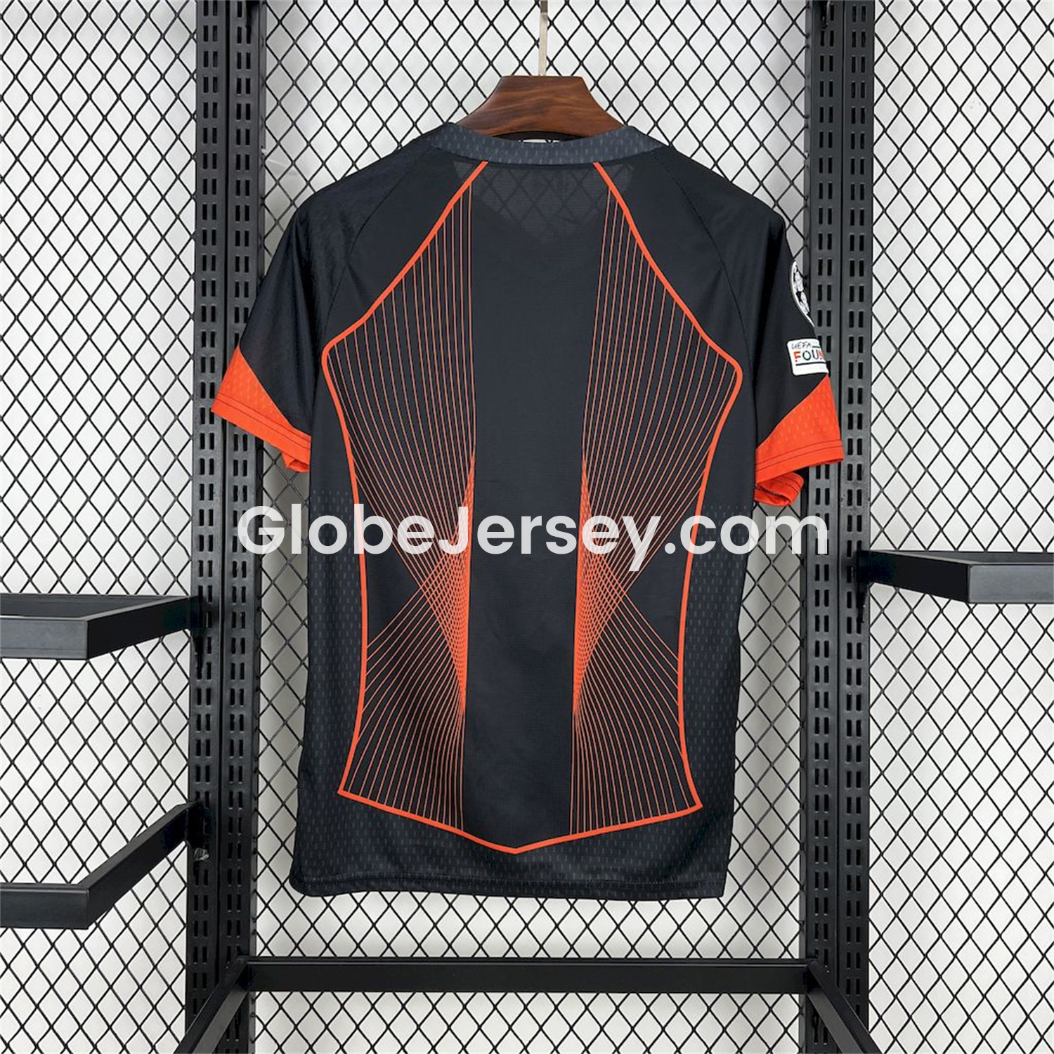 GlobeJersey-Barcelona 25-26 T90 Orange Lines Black Special Jersey - Fans Version