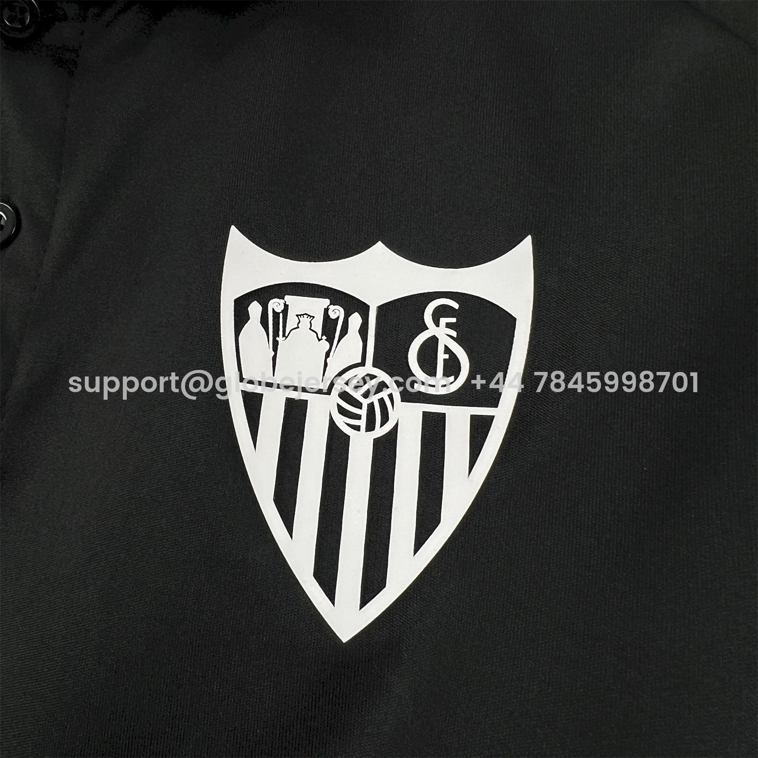 GlobeJersey-Sevilla 25-26 Black Travel Jersey - Fans Version