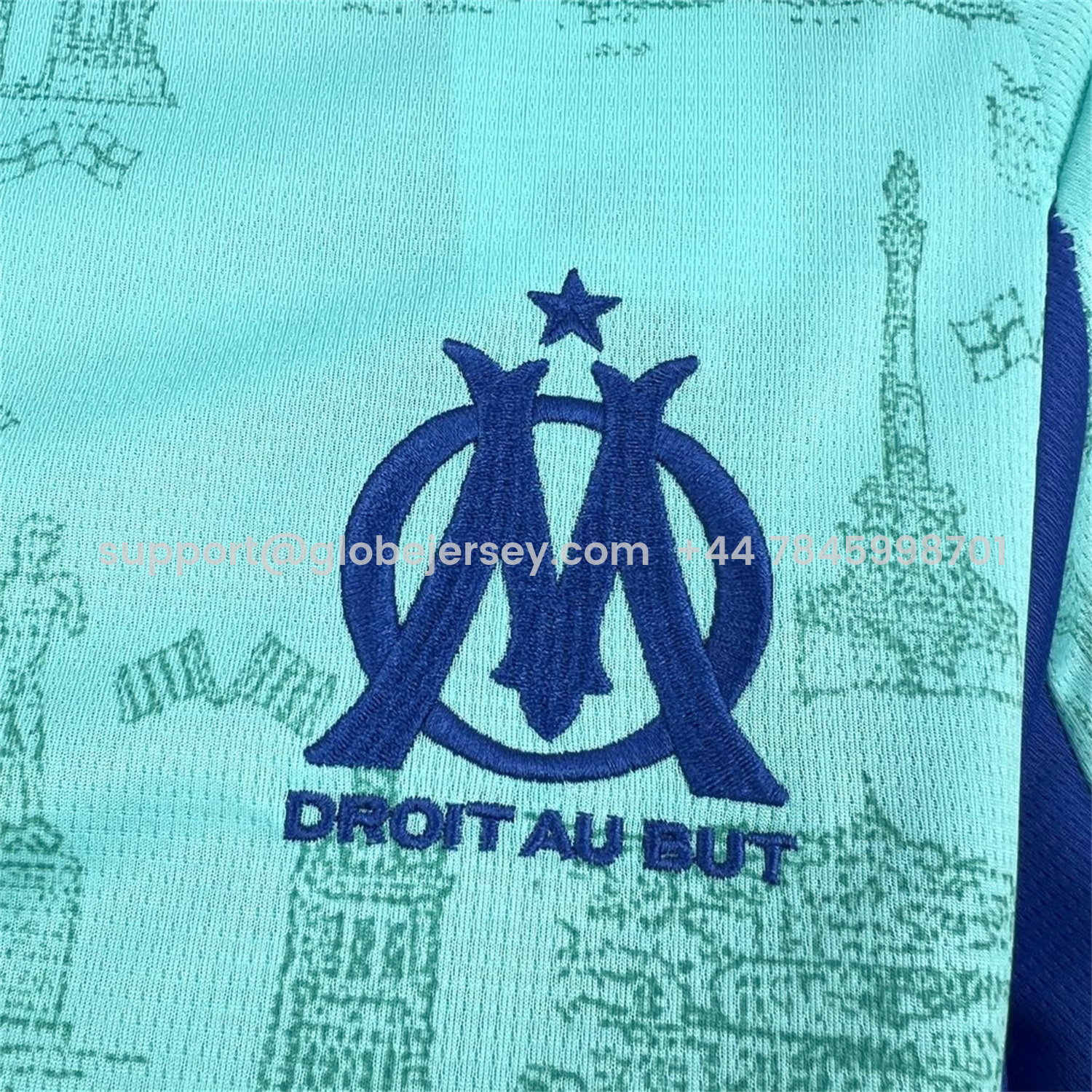 GlobeJersey-Marseille 25-26 Blue Goalkeeper Jersey - Fans Version
