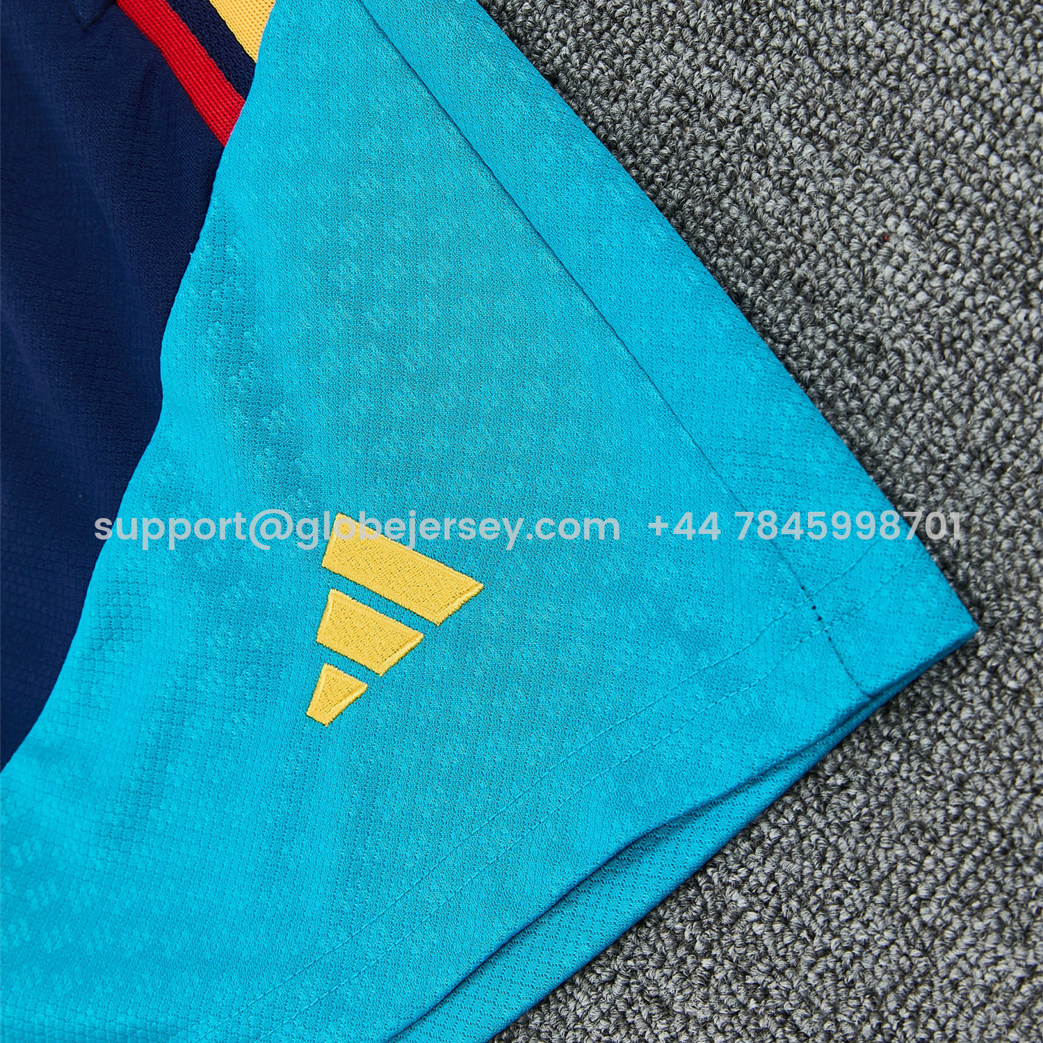 GlobeJersey-Spain 2026 Short-Sleeve Training Set - Dark Blue Top & Dark Blue Pants