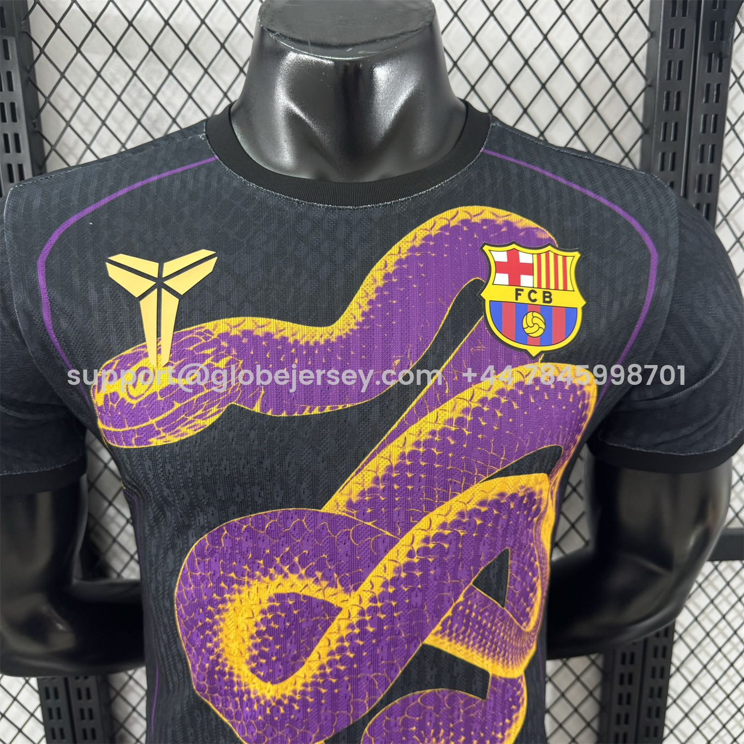GlobeJersey-Barcelona 25-26 Purple Mamba Snake Black Special Jersey - Player Version