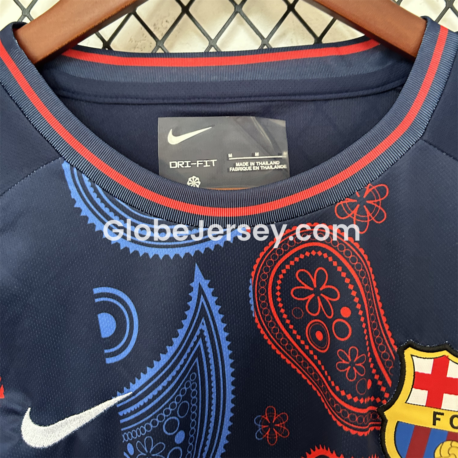 GlobeJersey-Barcelona 25-26 Paisley Patterns Blue Special Edition Jersey - Fans Version