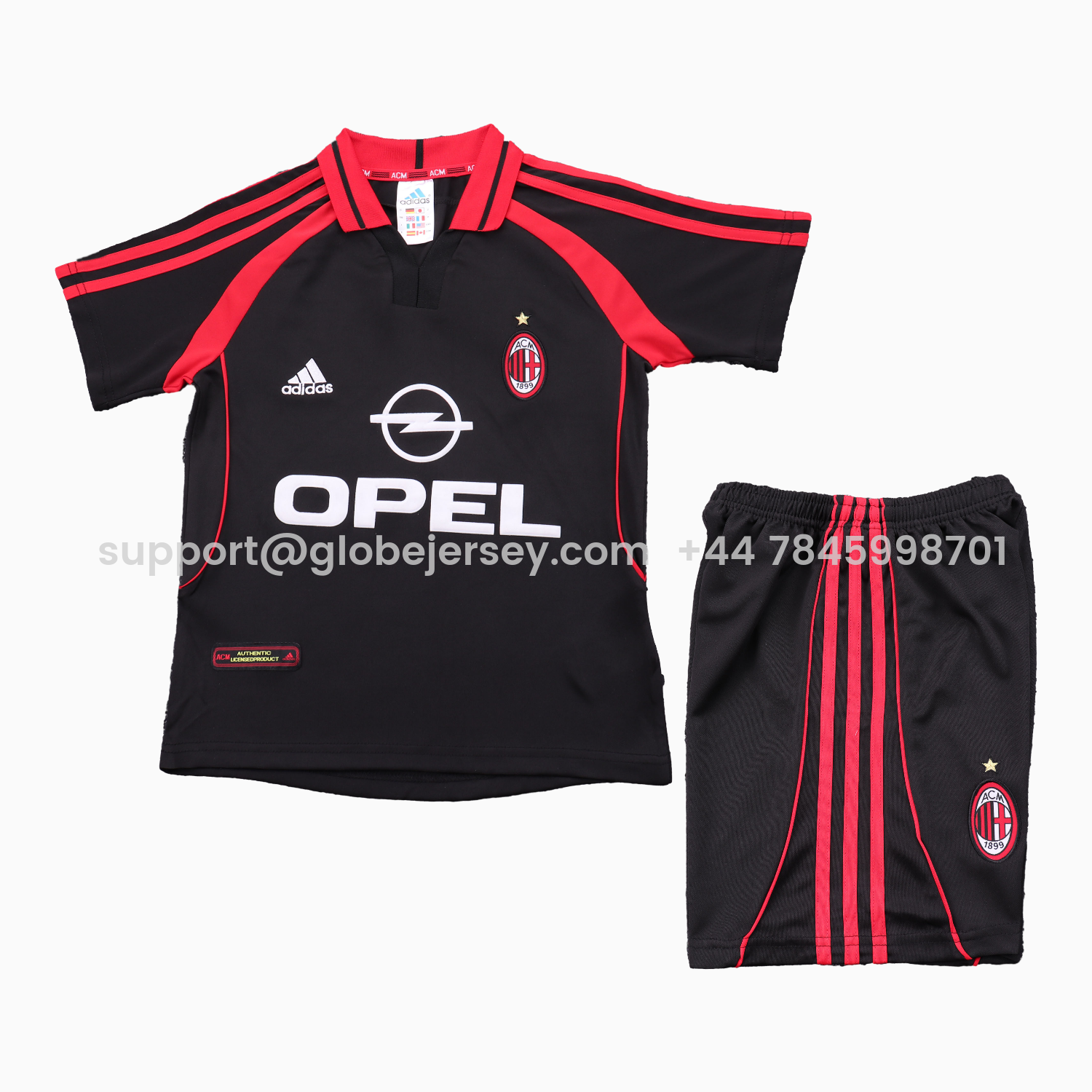 GlobeJersey-Retro AC Milan 2000-01 Third Kids Kit