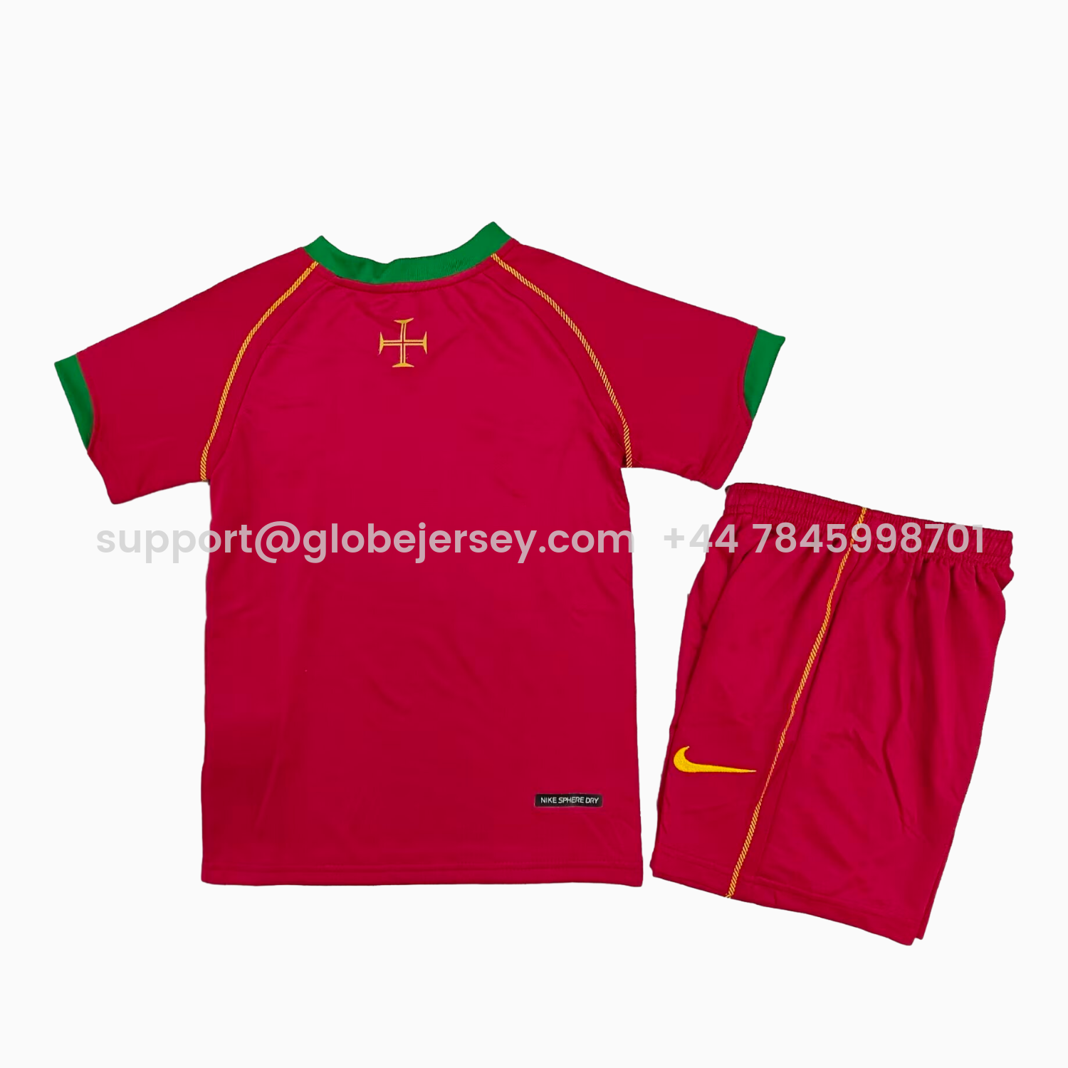 GlobeJersey-Retro Portugal 2006 Home Kids Kit