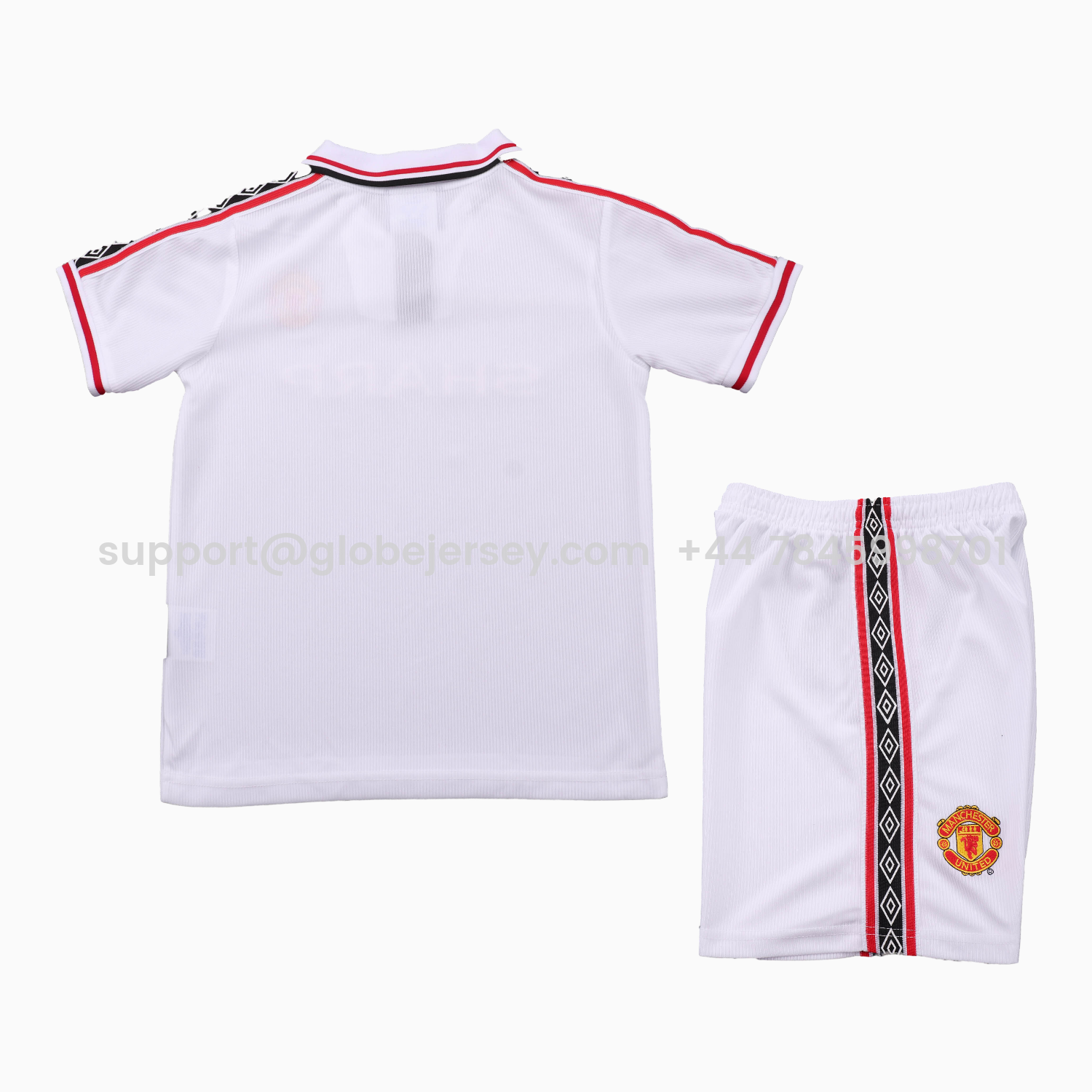 GlobeJersey-Retro Manchester United 1998-99 White Special Kids Kit