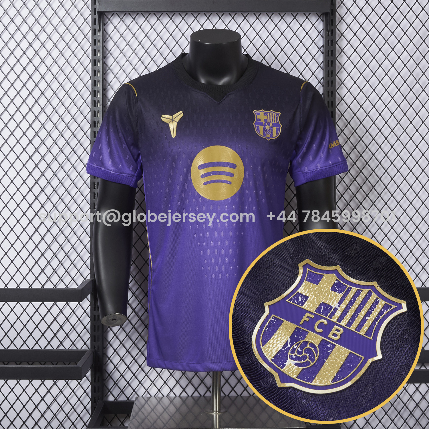 GlobeJersey-Barcelona 26-27 Away Purple-Black Gradient Jersey - Player Version