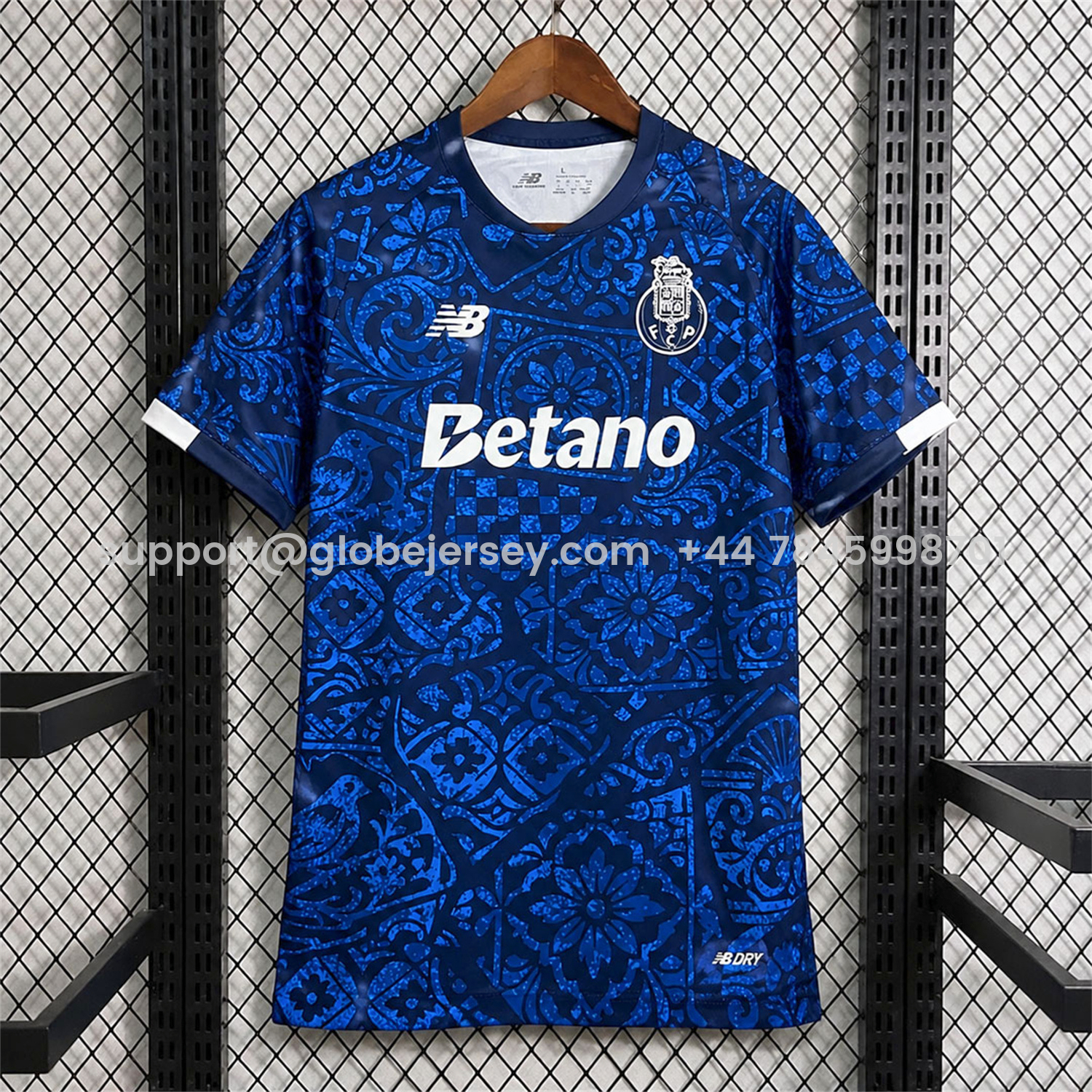 GlobeJersey-Porto 26-27 Blue With Black Patterns Special Jersey - Fans Version