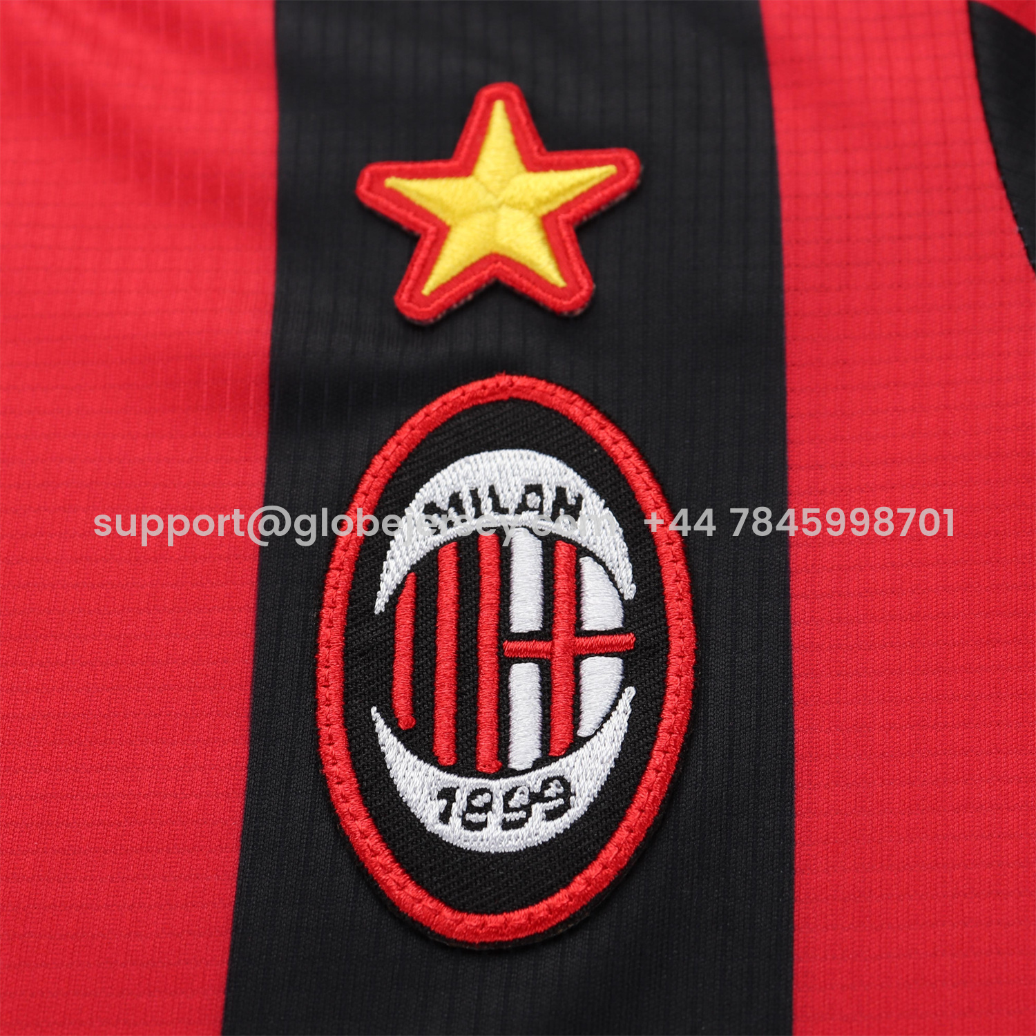 GlobeJersey-Retro AC Milan 1997-98 Home Kids Kit