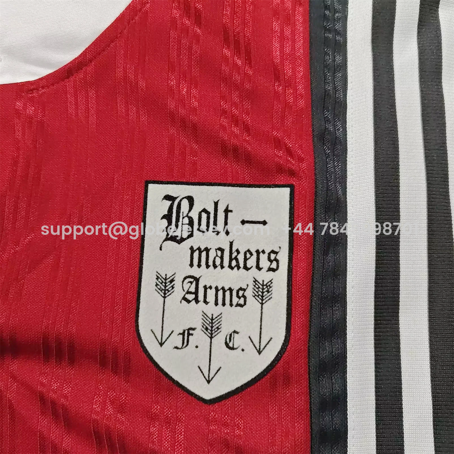 GlobeJersey-Retro Boltmakers Arms 1996 Oasis Originals Red And Black Jersey