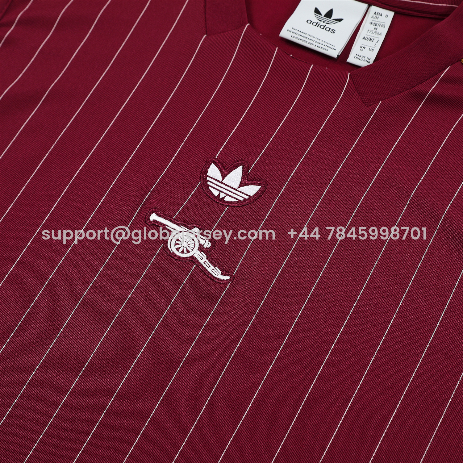 GlobeJersey-Arsenal 25-26 Retro Style Vest Training Set - Burgundy With White Stripes Top & Pants