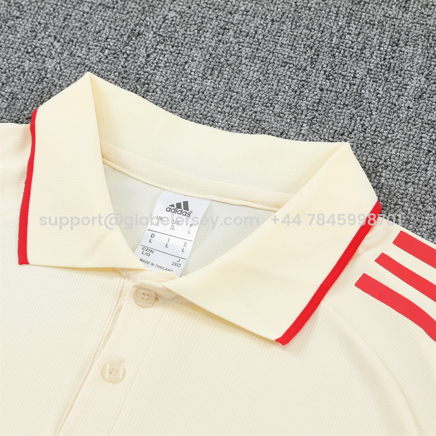 GlobeJersey-Liver.pool 25-26 POLO Short-Sleeve Training Set - White Top and Black Pants