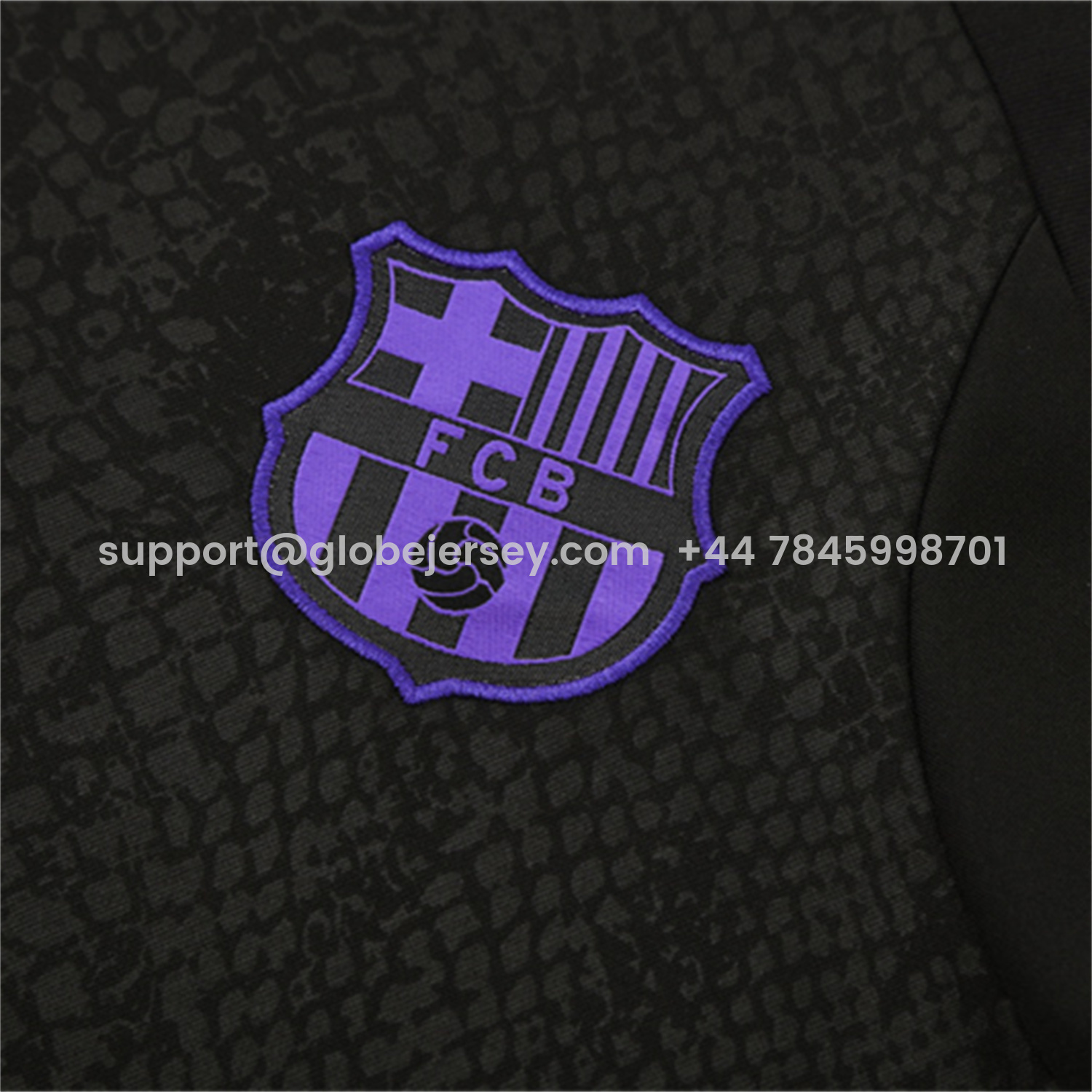 GlobeJersey-Barcelona 25-26 X KB Long Sleeve Training Set - Black Top & Black Pants