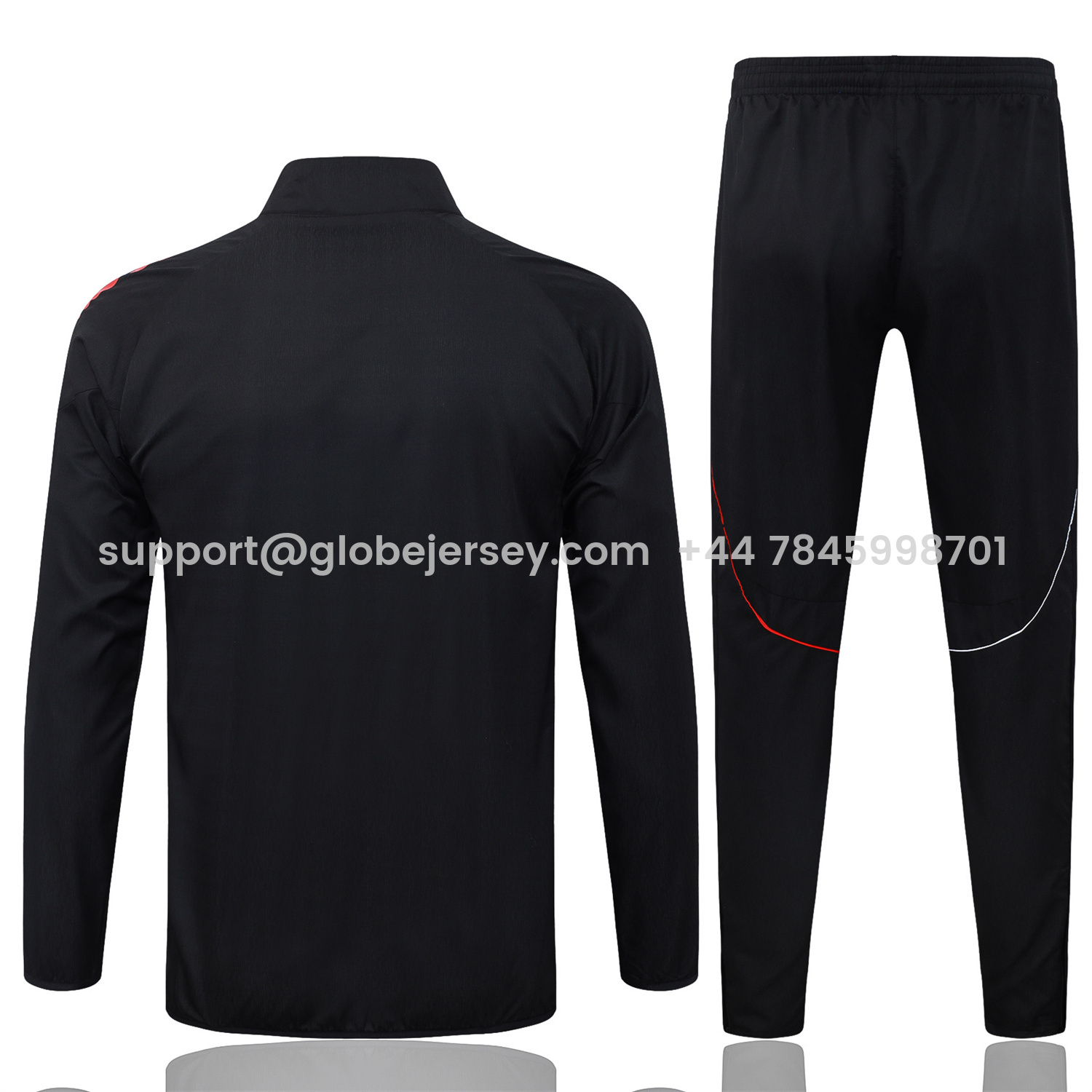 GlobeJersey-Ajax 25-26 Windbreaker Training Set - Black Top and Pants
