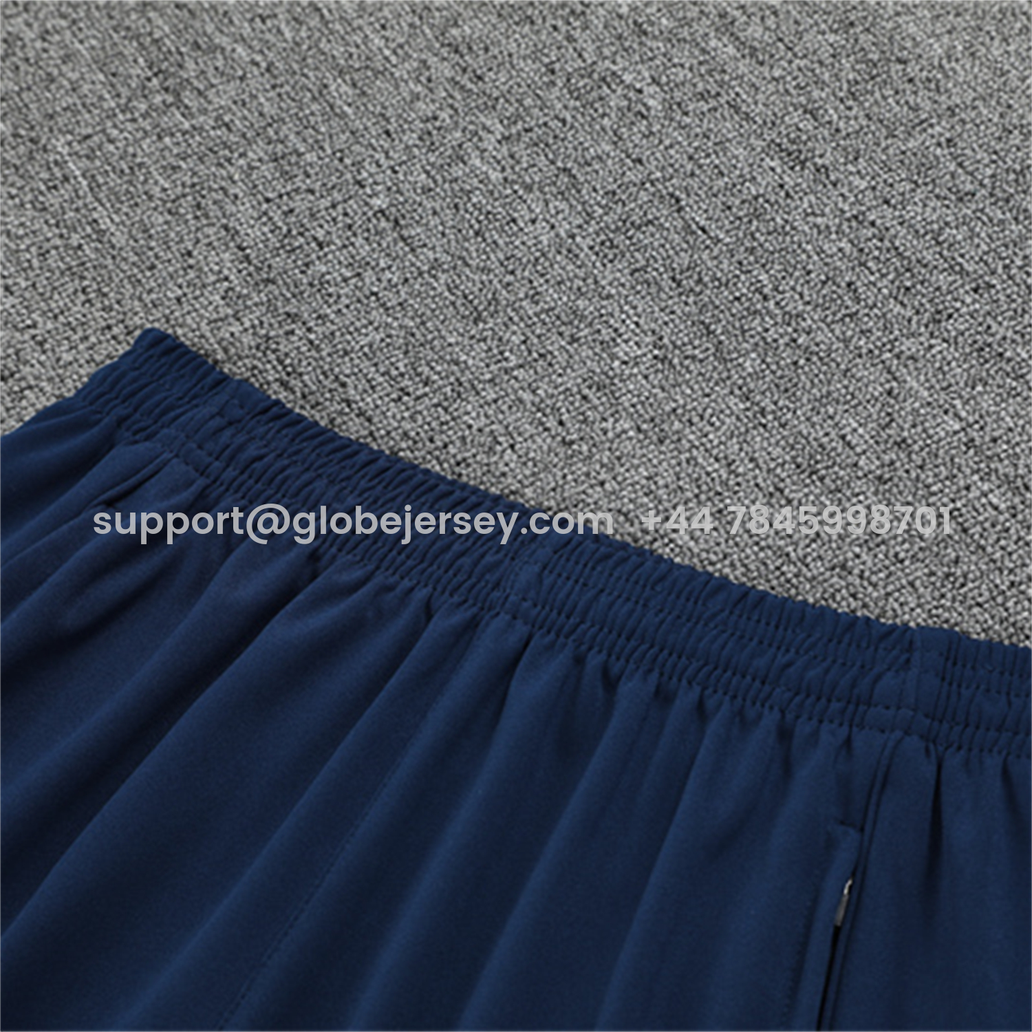 GlobeJersey-Arsenal 25-26 Long Sleeves Training Set - Light Grey Top & Blue Pants