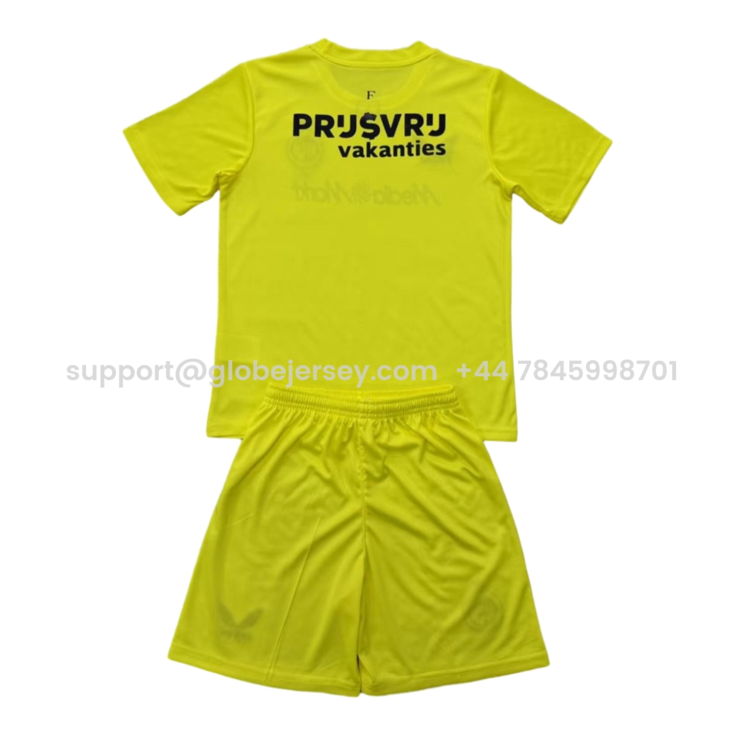 GlobeJersey-Feyenoord 25-26 Yellow Goalkeeper Men's Adult Jersey Set - Fans Version