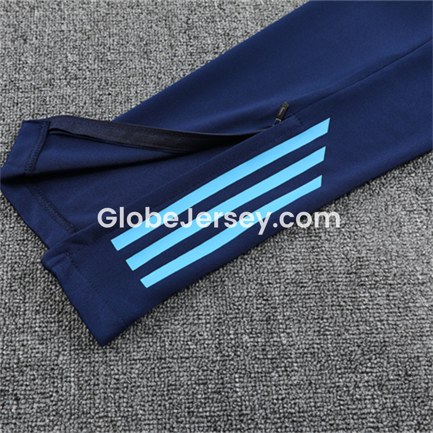 GlobeJersey-Real Madrid 25-26 Kids Long Sleeves Training Set - Blue-Gray Camouflage Top & Blue Pants