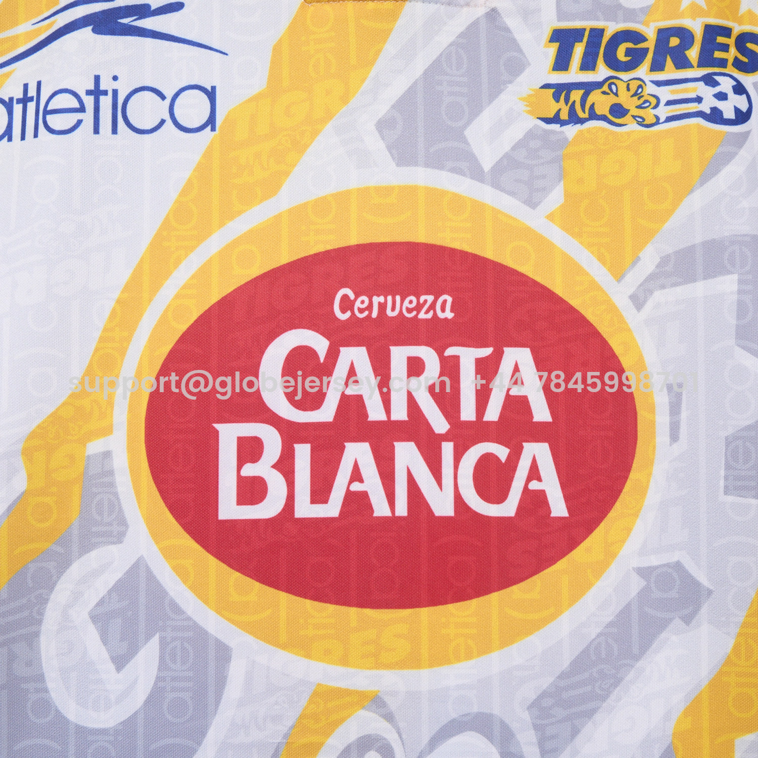 GlobeJersey-Retro Tigres UANL 1997-98 Away White Jersey