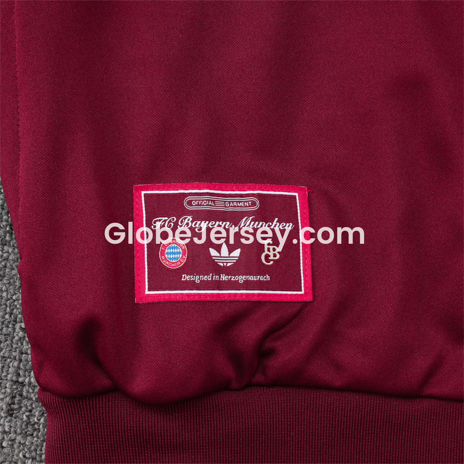 GlobeJersey-Bayern Munich 25-26 Originals Terrace Icon Jacket Training Tracksuit - Deep Red