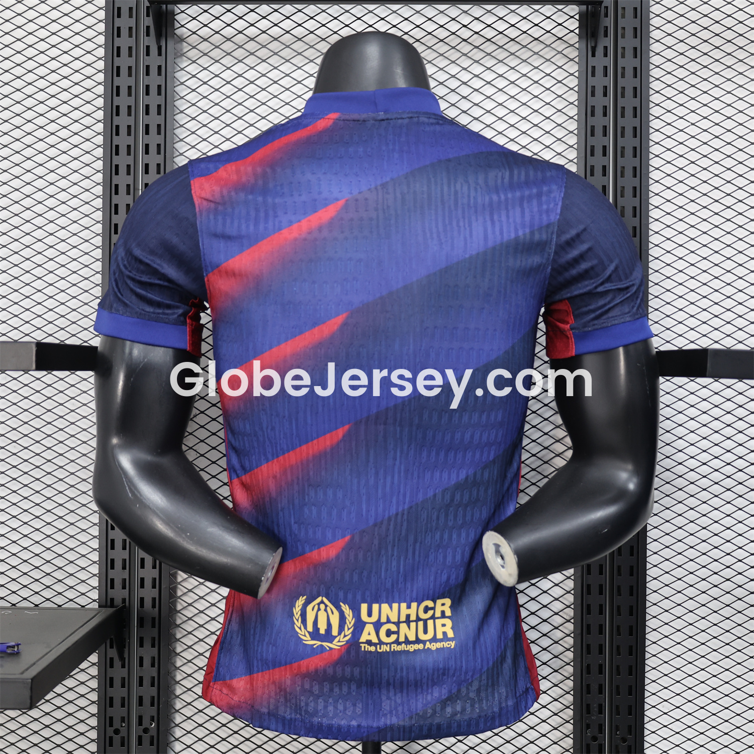 GlobeJersey-Barcelona 25-26 Red Diagonal Special Blue Jersey - Player Version