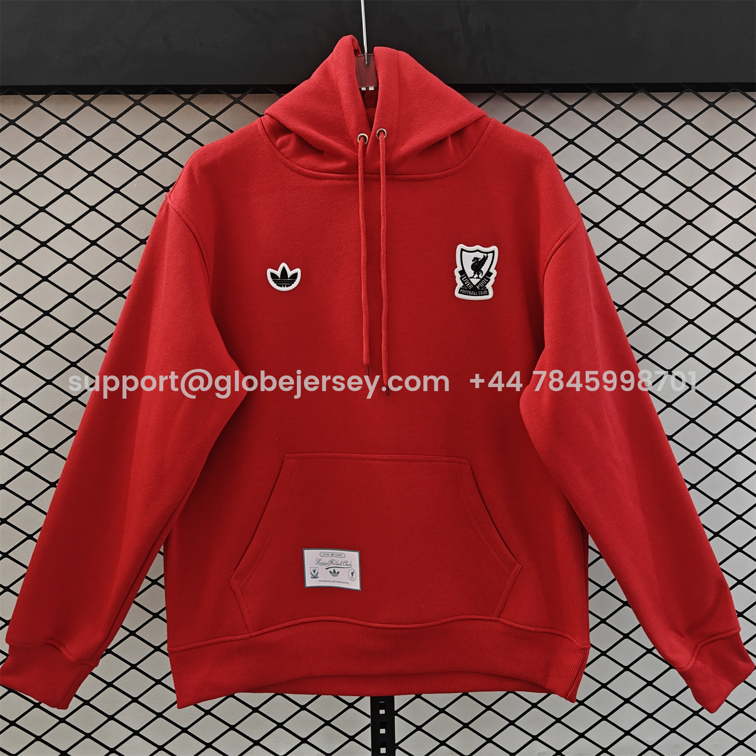 GlobeJersey-Liver.pool 25-26 Originals Terrace Icon White Team Logo Unisex Pullover Hoodie